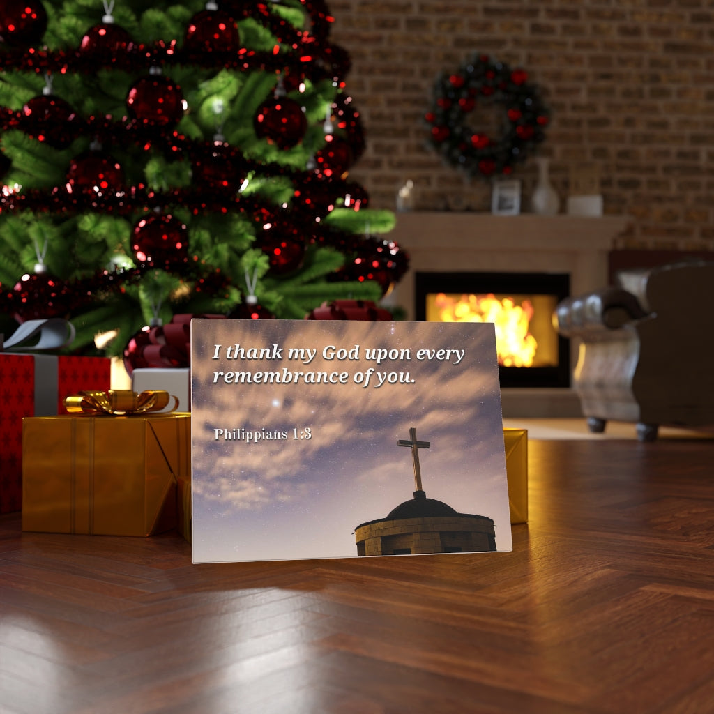 Remembrance Of You Philippians 1:3 Bible Verse Canvas Christian Wall Art Ready to Hang Unframed-Express Your Love Gifts