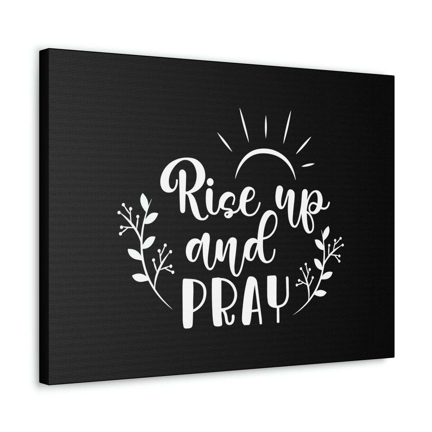 Rise Up And Pray Mark 1:35 Sun Rays Black Christian Wall Art Bible Verse Print Ready to Hang Unframed-Express Your Love Gifts
