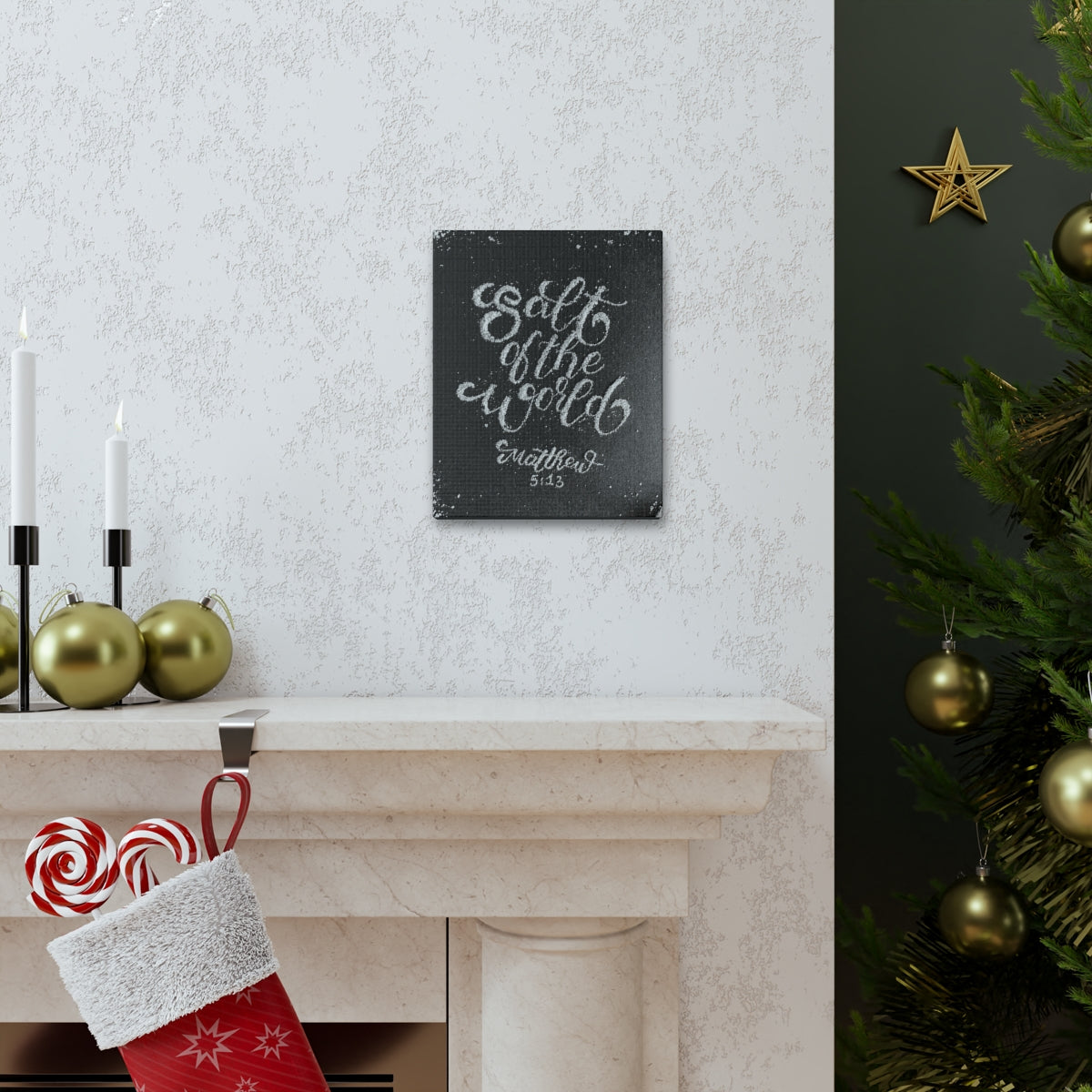 Scripture Walls Salt Of The World Matthew 5:13 Bible Verse Canvas Christian Wall Art Bible Verse Print Ready To Hang Unframed-Express Your Love Gifts
