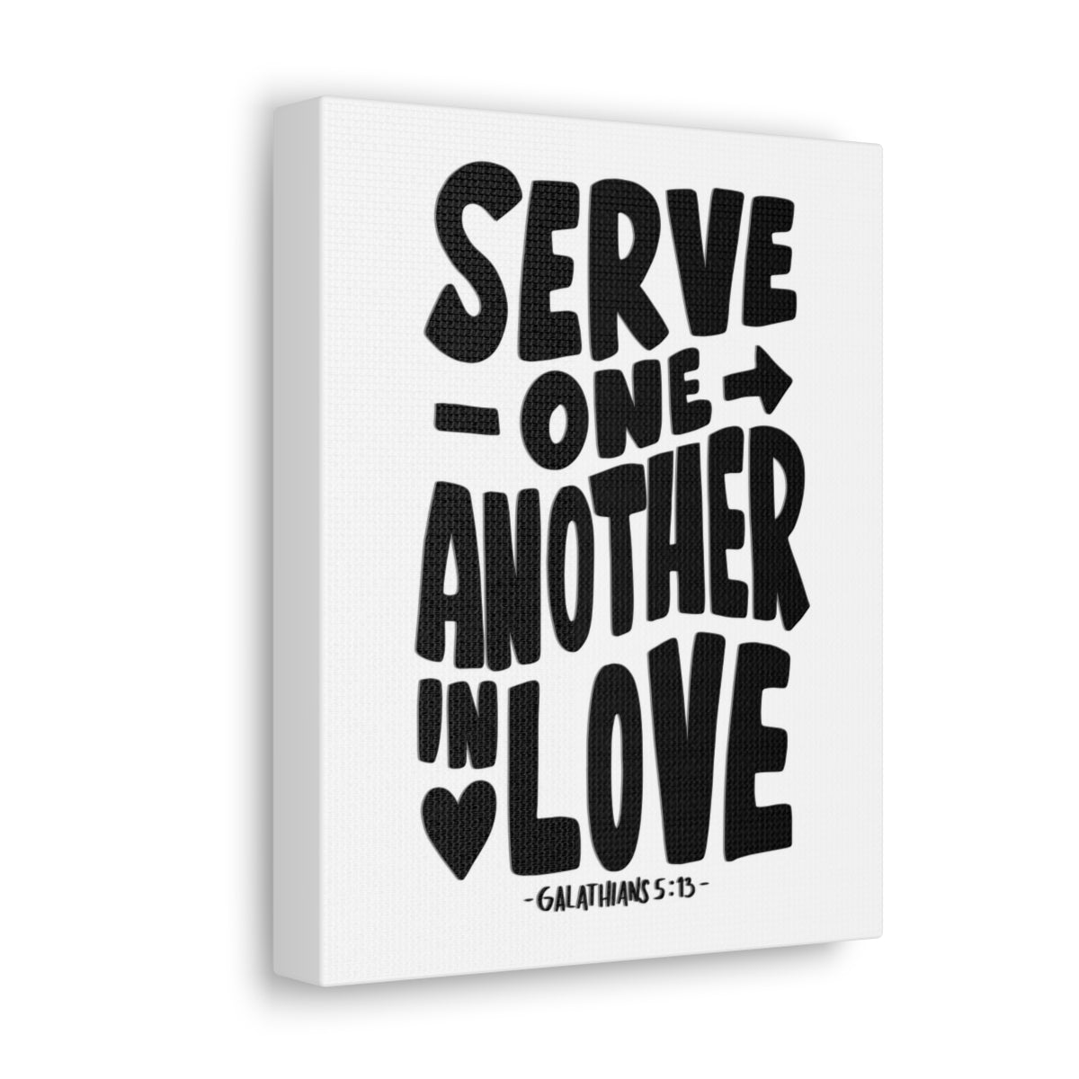 Scripture Walls Serve One Another Galatians 5:13 Bible Verse Canvas Christian Wall Art Ready to Hang Unframed-Express Your Love Gifts