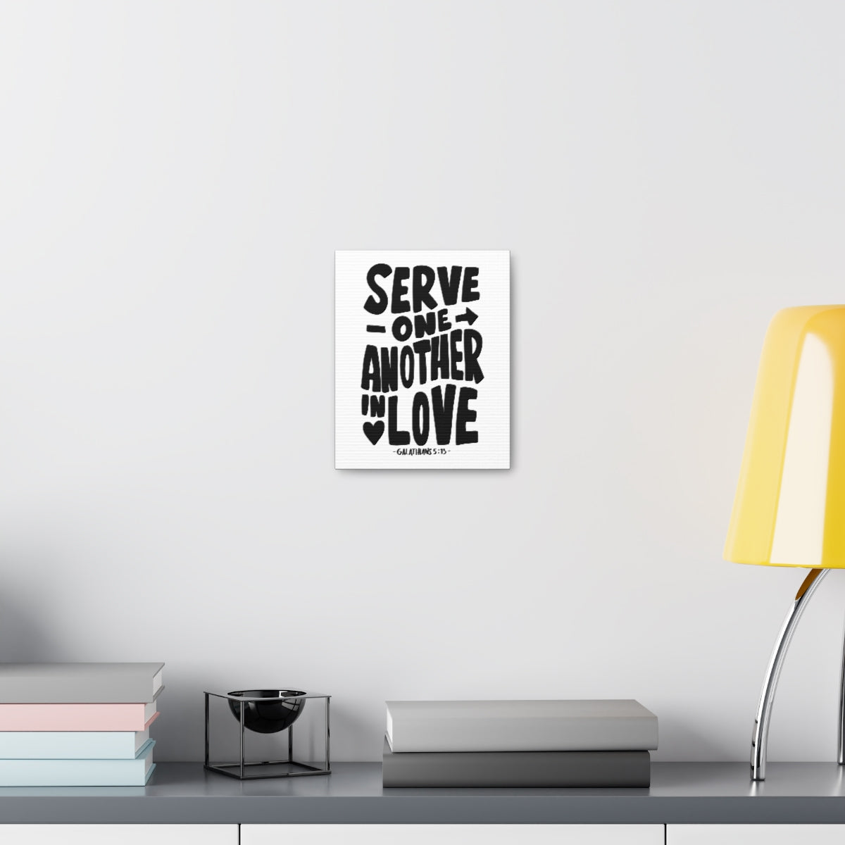 Scripture Walls Serve One Another Galatians 5:13 Bible Verse Canvas Christian Wall Art Ready to Hang Unframed-Express Your Love Gifts