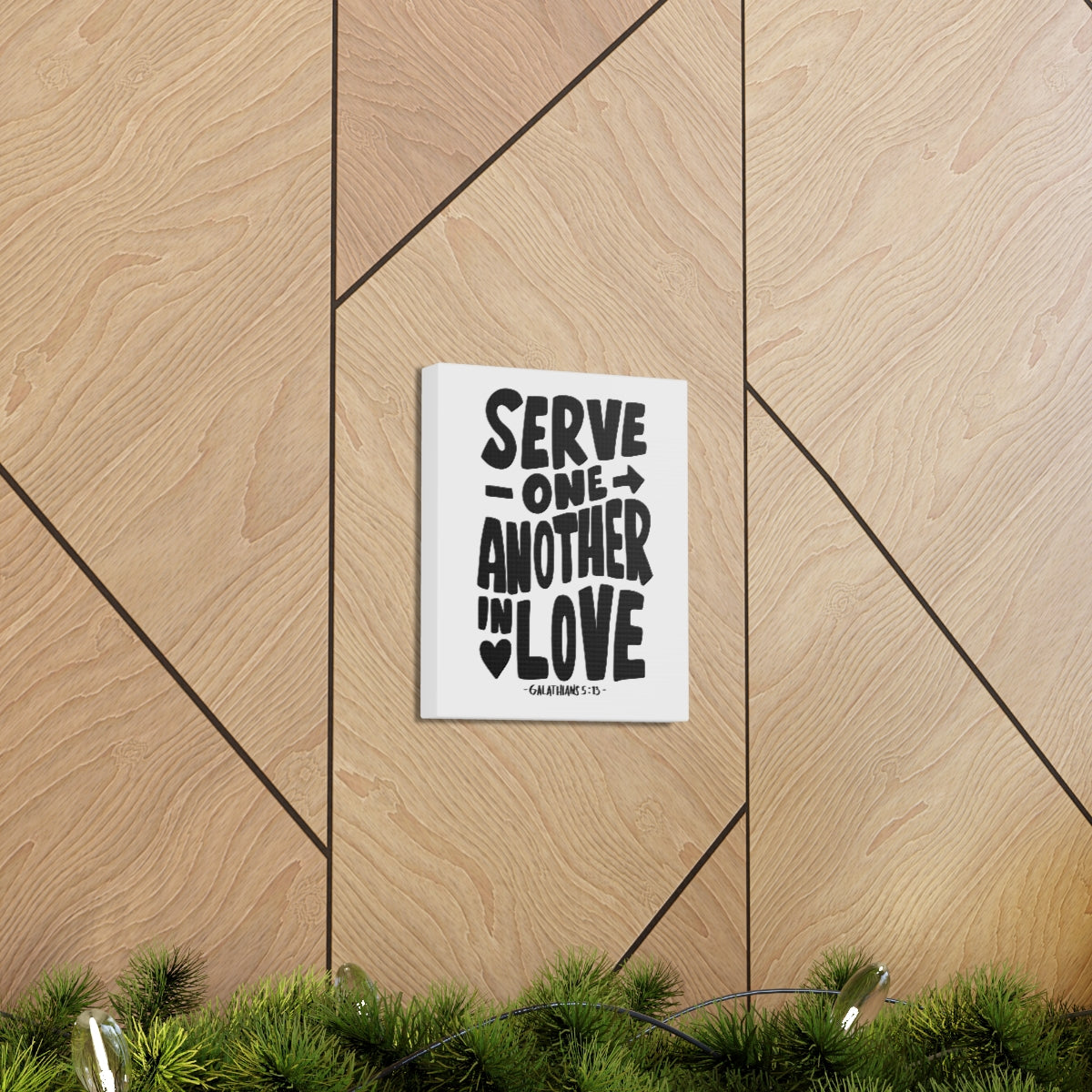 Scripture Walls Serve One Another Galatians 5:13 Bible Verse Canvas Christian Wall Art Ready to Hang Unframed-Express Your Love Gifts