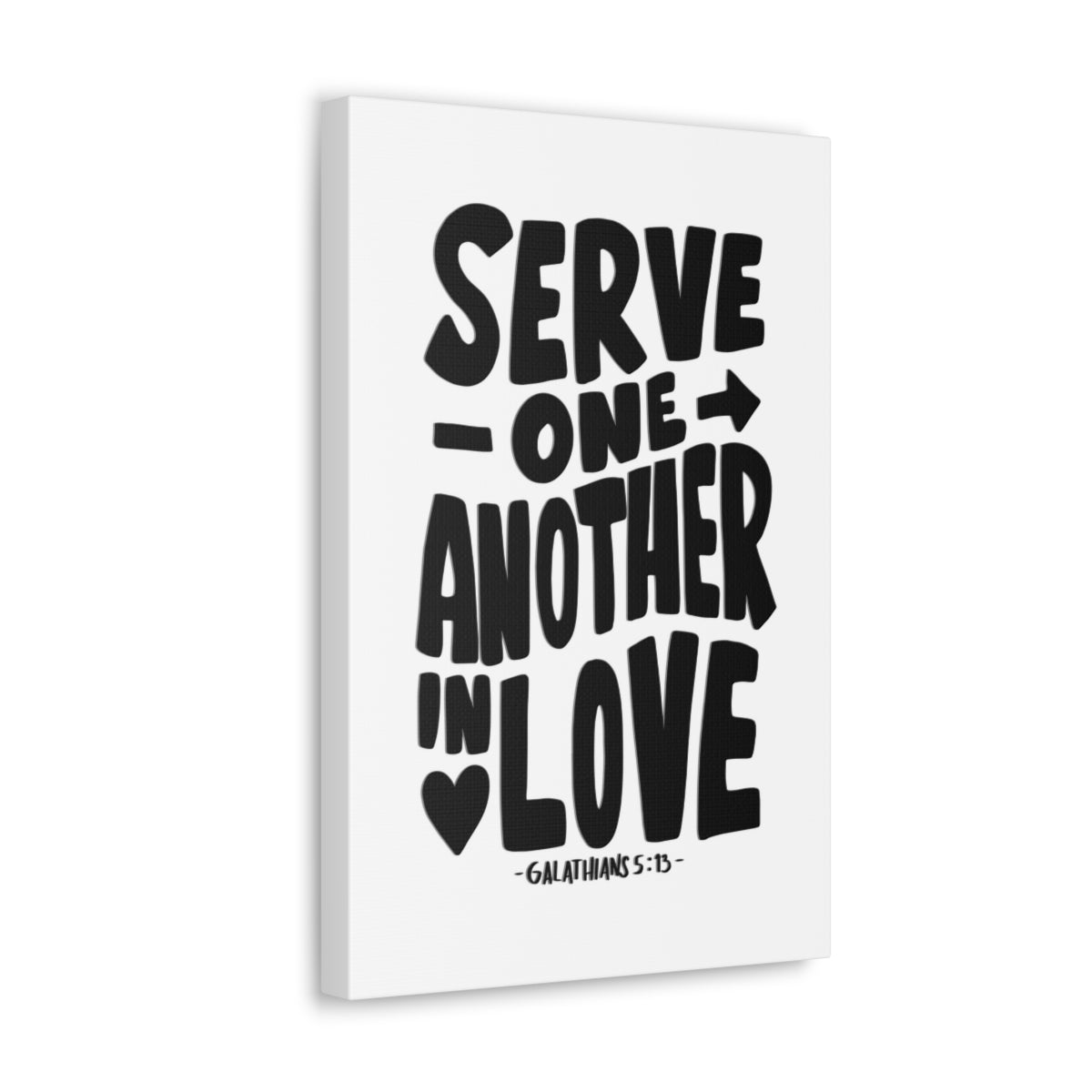 Scripture Walls Serve One Another Galatians 5:13 Bible Verse Canvas Christian Wall Art Ready to Hang Unframed-Express Your Love Gifts