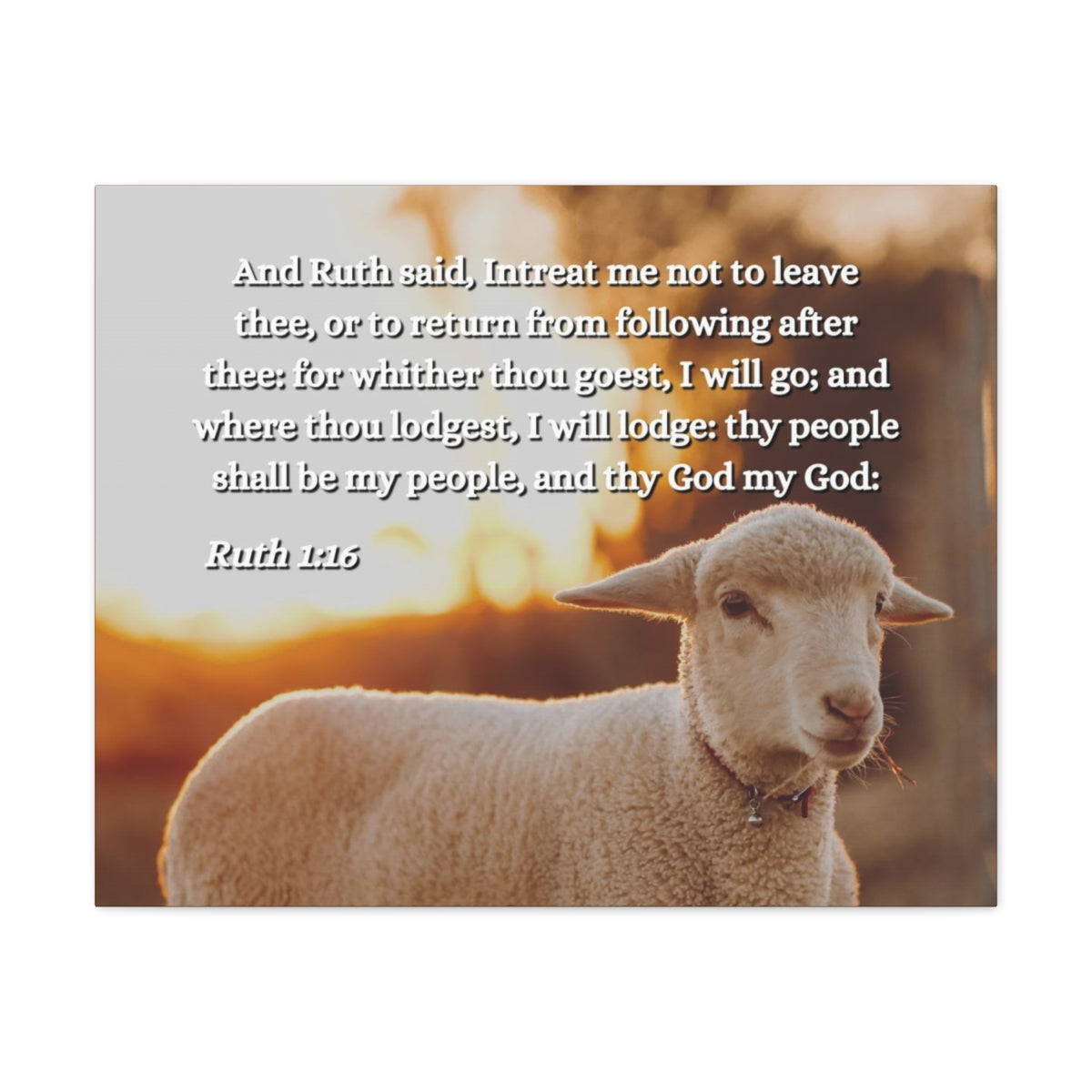 Scripture Walls Shall Be My People Ruth 1:16 Bible Verse Canvas Christian Wall Art Ready to Hang Unframed-Express Your Love Gifts