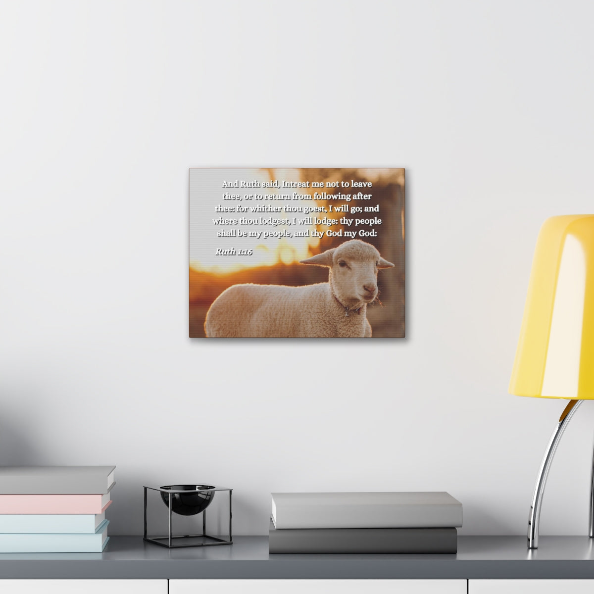 Scripture Walls Shall Be My People Ruth 1:16 Bible Verse Canvas Christian Wall Art Ready to Hang Unframed-Express Your Love Gifts
