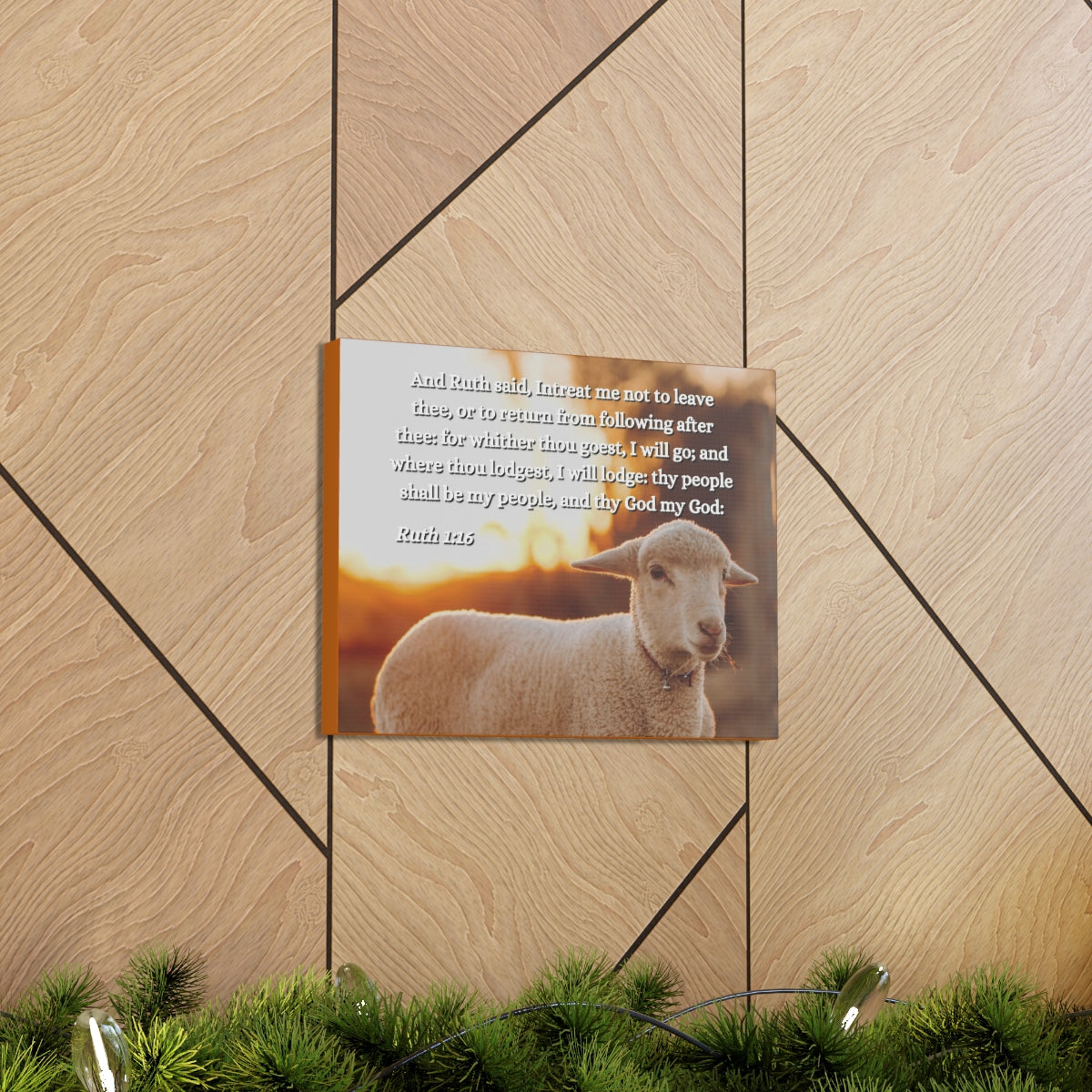 Scripture Walls Shall Be My People Ruth 1:16 Bible Verse Canvas Christian Wall Art Ready to Hang Unframed-Express Your Love Gifts