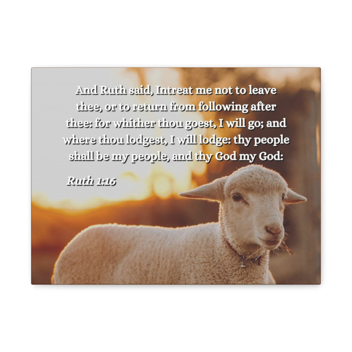 Scripture Walls Shall Be My People Ruth 1:16 Bible Verse Canvas Christian Wall Art Ready to Hang Unframed-Express Your Love Gifts