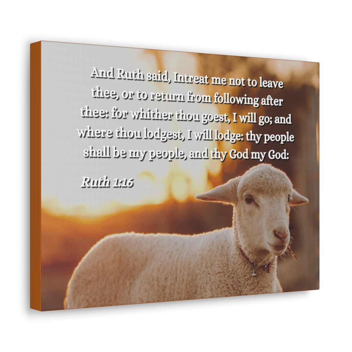 Scripture Walls Shall Be My People Ruth 1:16 Bible Verse Canvas Christian Wall Art Ready to Hang Unframed-Express Your Love Gifts