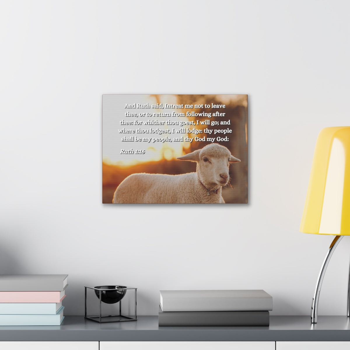 Scripture Walls Shall Be My People Ruth 1:16 Bible Verse Canvas Christian Wall Art Ready to Hang Unframed-Express Your Love Gifts