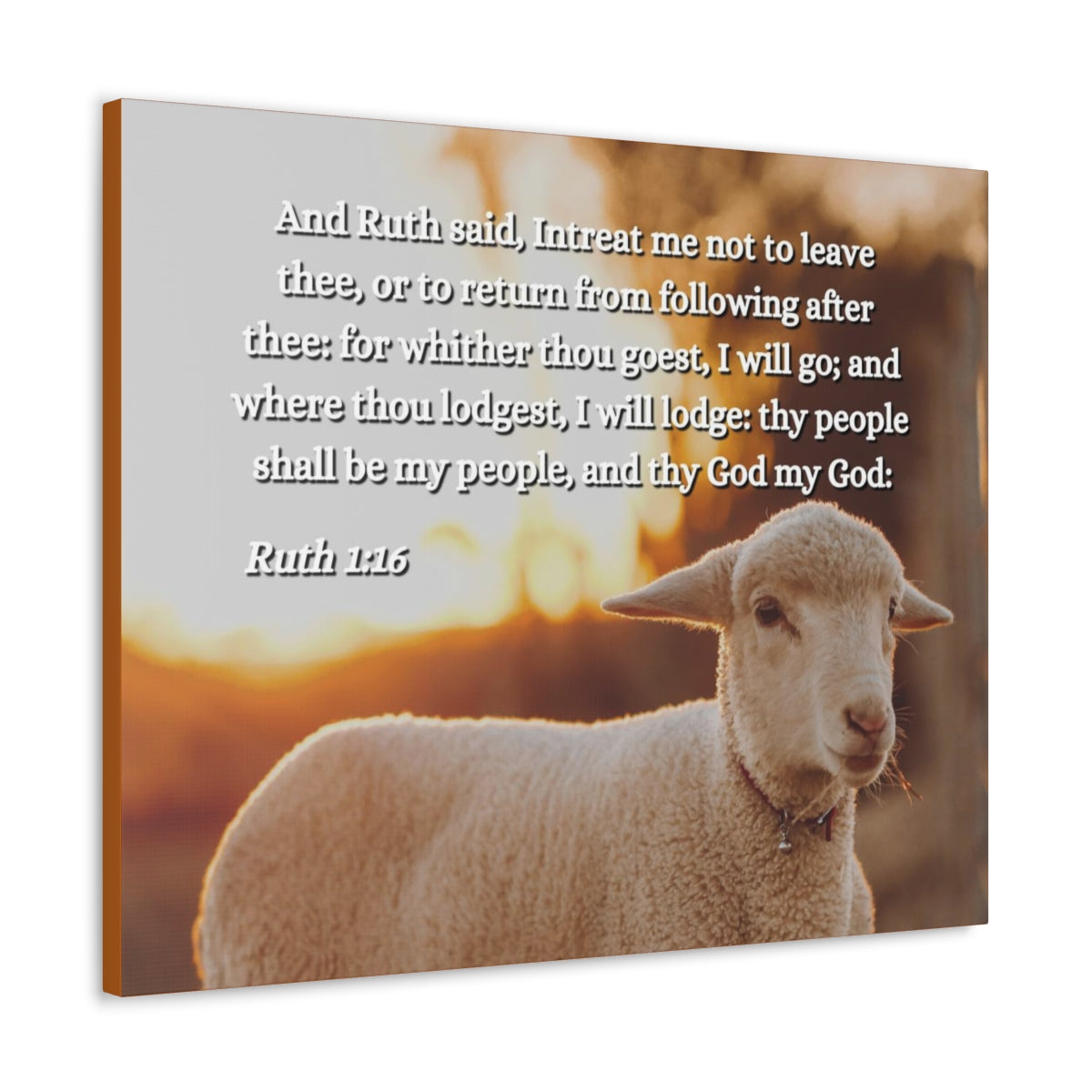 Scripture Walls Shall Be My People Ruth 1:16 Bible Verse Canvas Christian Wall Art Ready to Hang Unframed-Express Your Love Gifts