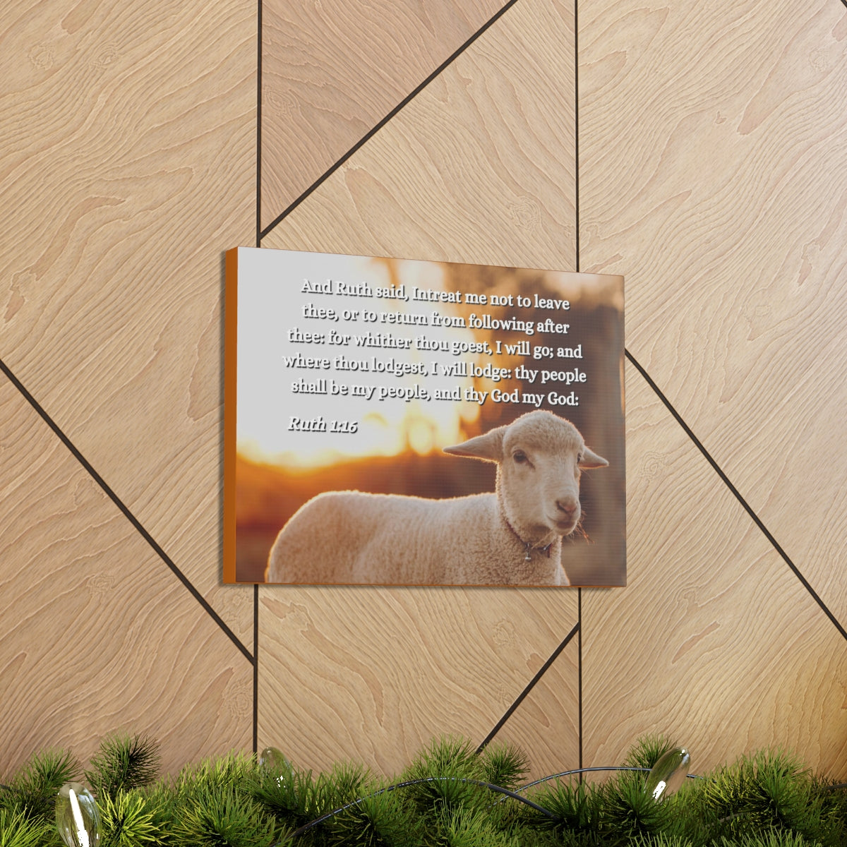 Scripture Walls Shall Be My People Ruth 1:16 Bible Verse Canvas Christian Wall Art Ready to Hang Unframed-Express Your Love Gifts