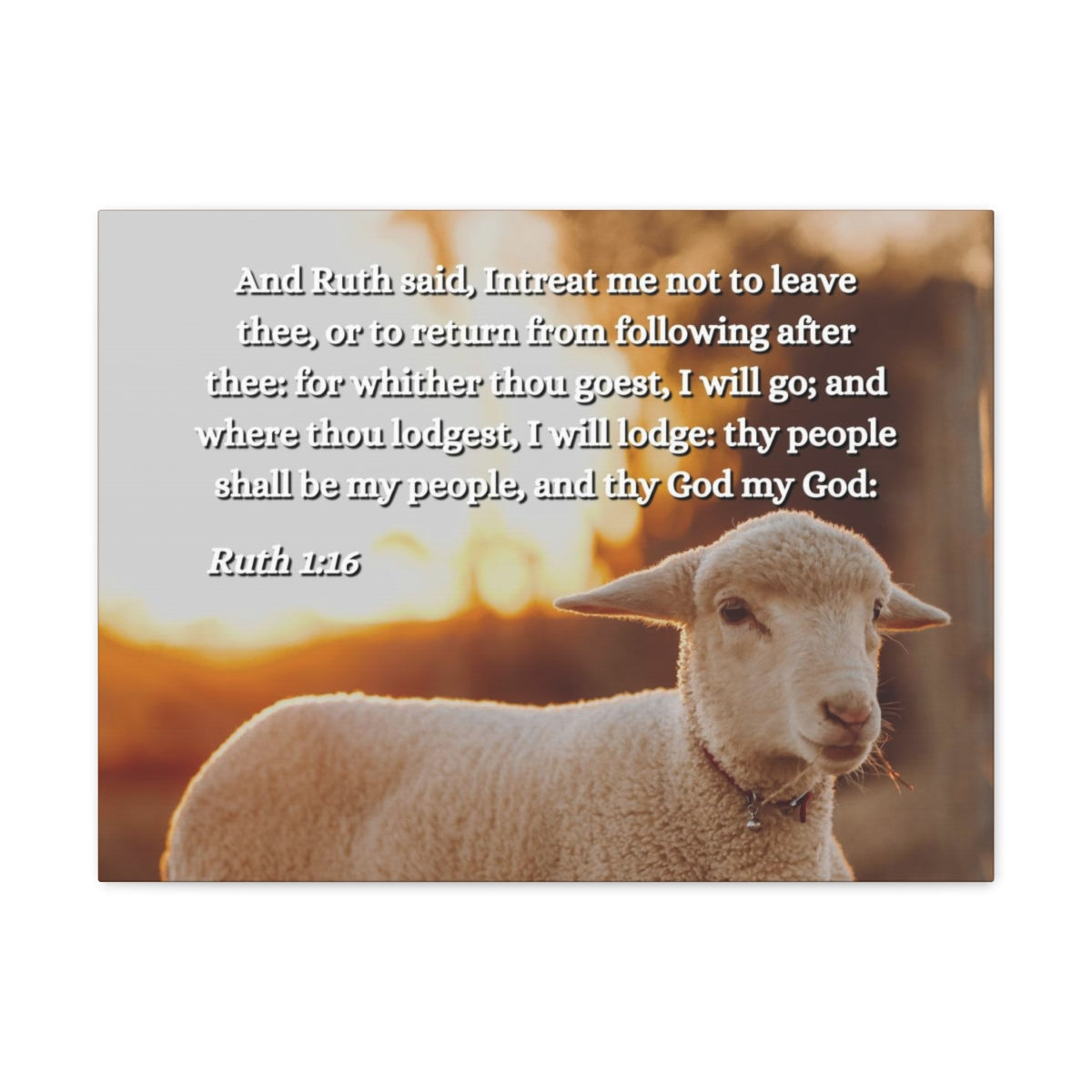 Scripture Walls Shall Be My People Ruth 1:16 Bible Verse Canvas Christian Wall Art Ready to Hang Unframed-Express Your Love Gifts