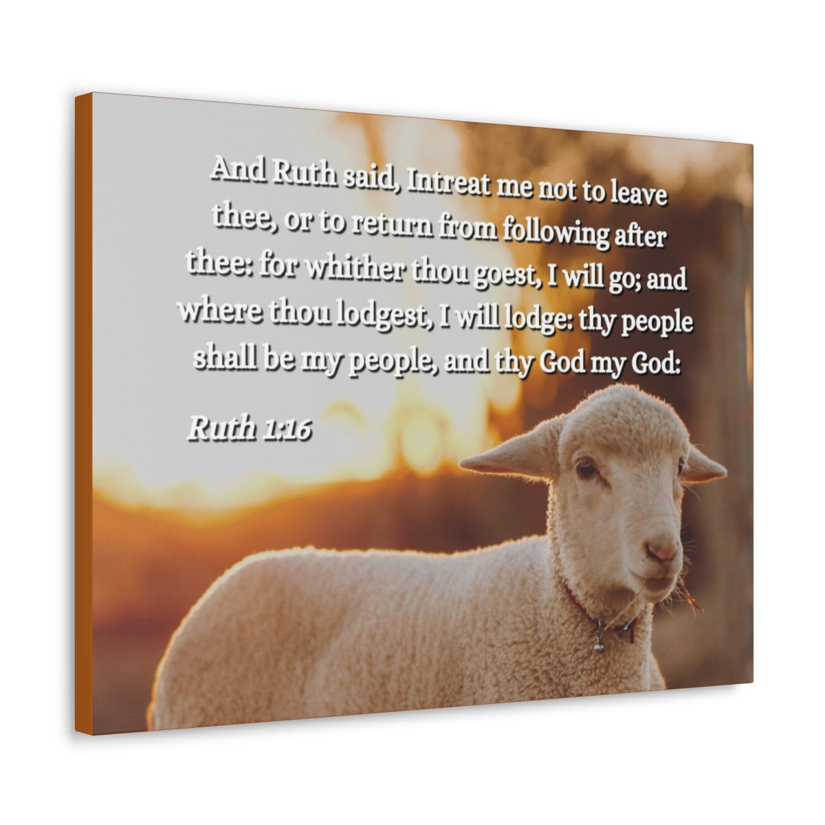 Scripture Walls Shall Be My People Ruth 1:16 Bible Verse Canvas Christian Wall Art Ready to Hang Unframed-Express Your Love Gifts