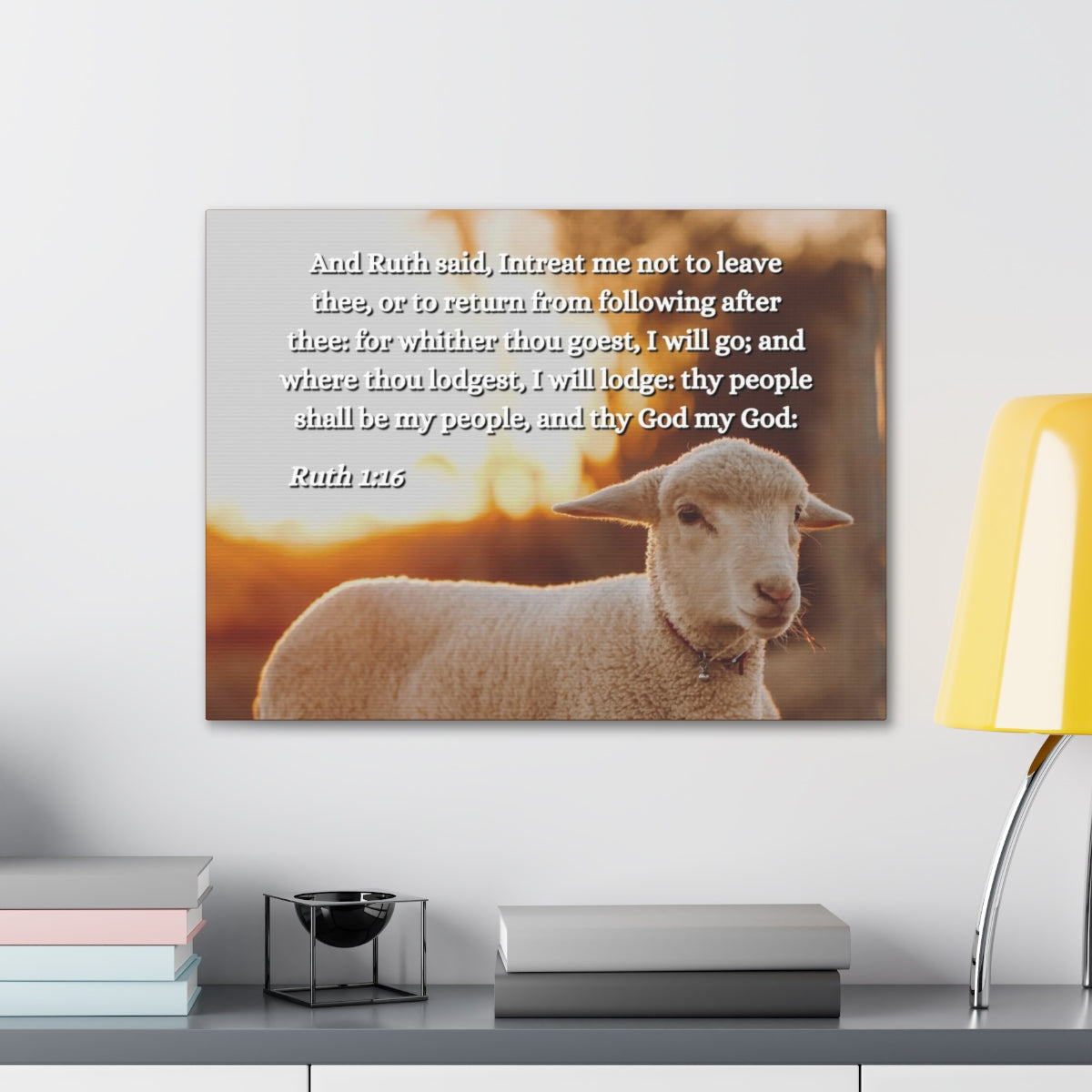 Scripture Walls Shall Be My People Ruth 1:16 Bible Verse Canvas Christian Wall Art Ready to Hang Unframed-Express Your Love Gifts