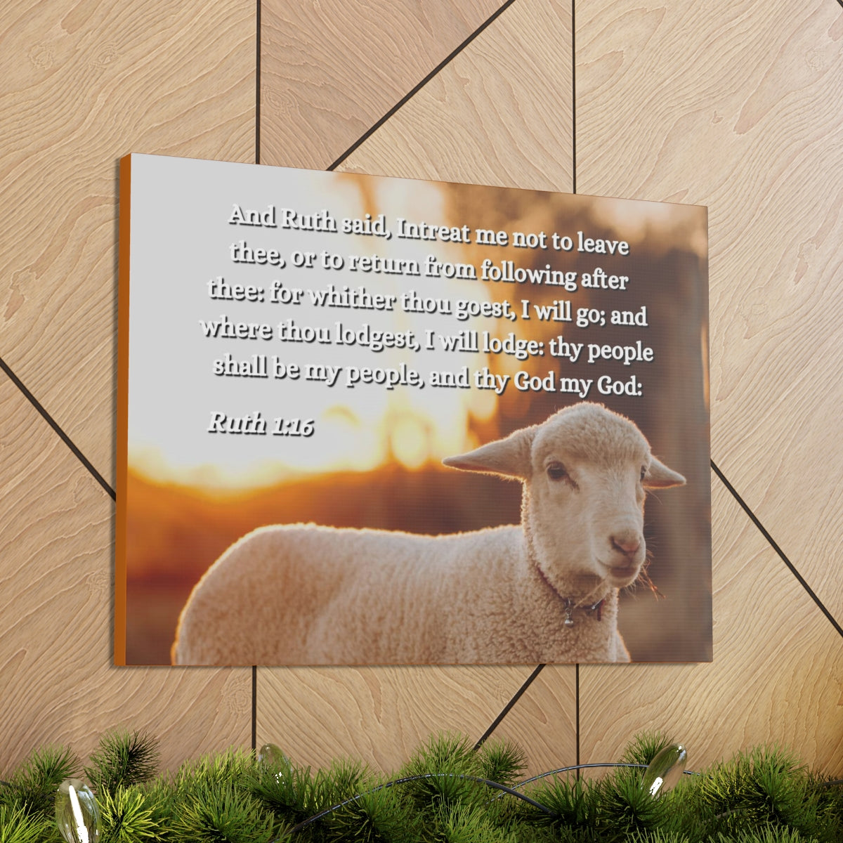 Scripture Walls Shall Be My People Ruth 1:16 Bible Verse Canvas Christian Wall Art Ready to Hang Unframed-Express Your Love Gifts