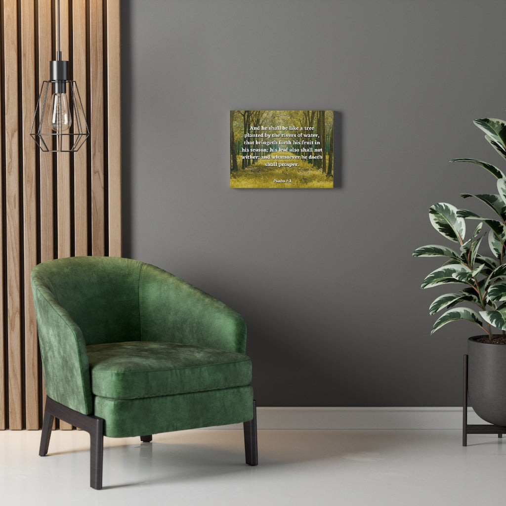 Shall Prosper Psalms 1:3 Bible Verse Canvas Christian Wall Art Ready to Hang Unframed-Express Your Love Gifts