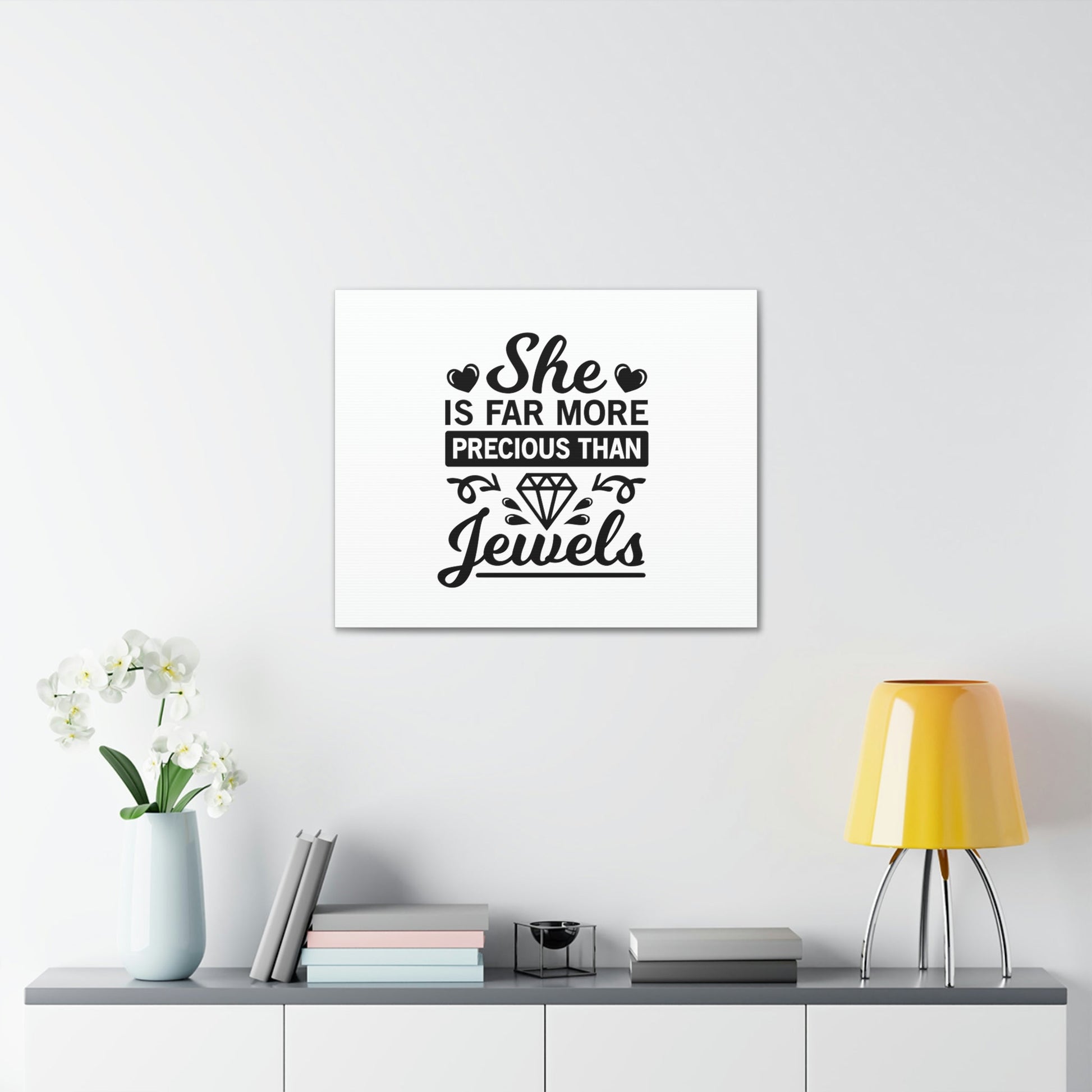 Scripture Walls She Is Far More Precious Than Jewels Proverbs 31:10 Christian Wall Art Bible Verse Print Ready to Hang Unframed-Express Your Love Gifts