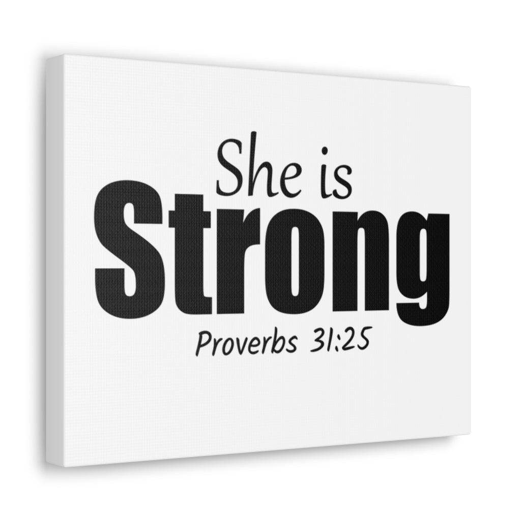 She Is Strong Proverbs 31:25 Christian Wall Art Bible Verse Print Ready To Hang Unframed-Express Your Love Gifts