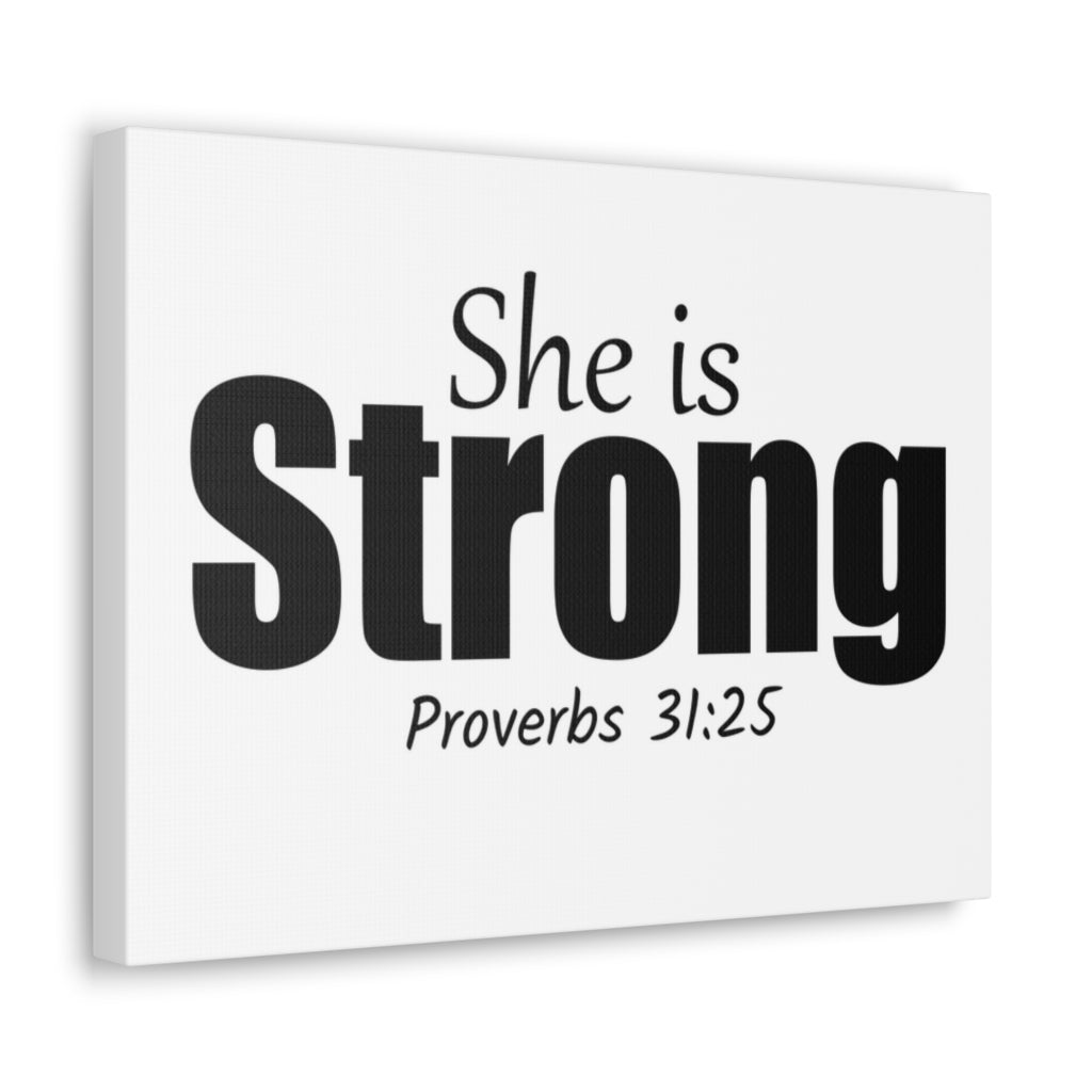 She Is Strong Proverbs 31:25 Christian Wall Art Bible Verse Print Ready To Hang Unframed-Express Your Love Gifts