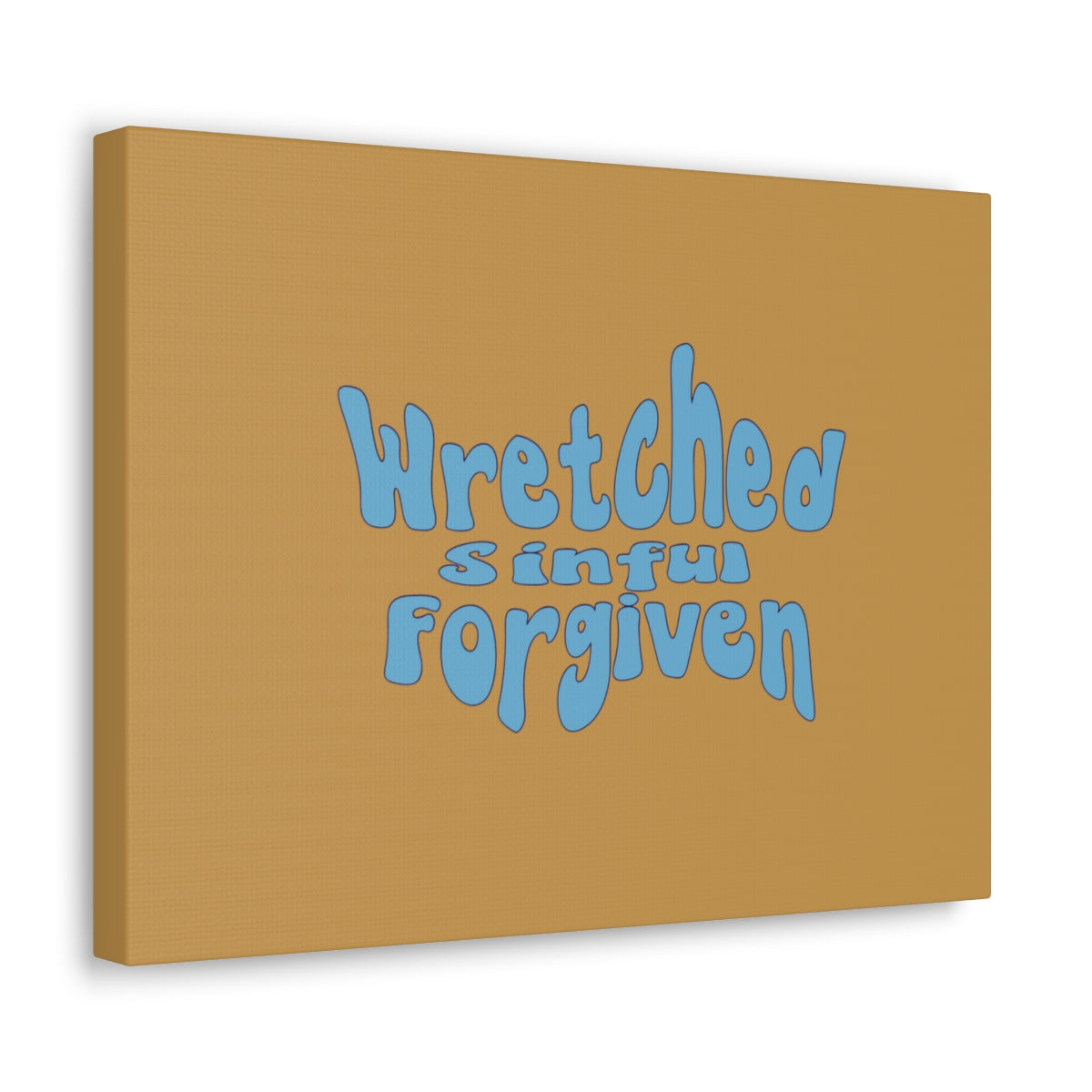 Scripture Walls Sinful But Forgiven Orange Luke 6:37 Bible Canvas Christian Wall Art Ready to Hang Unframed-Express Your Love Gifts
