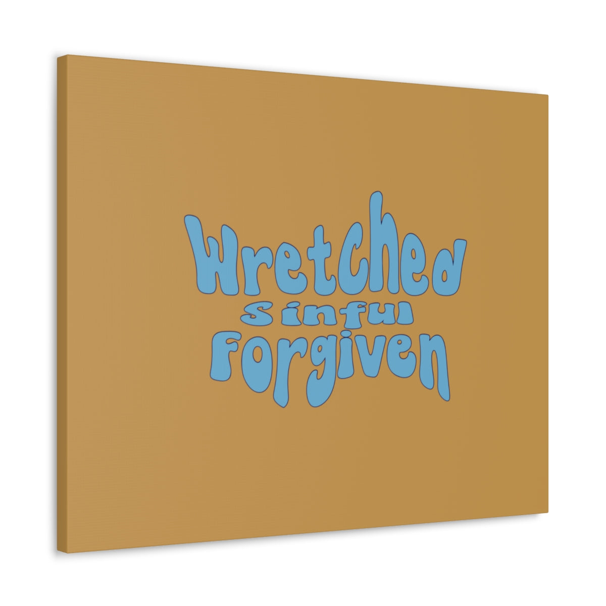 Scripture Walls Sinful But Forgiven Orange Luke 6:37 Bible Canvas Christian Wall Art Ready to Hang Unframed-Express Your Love Gifts