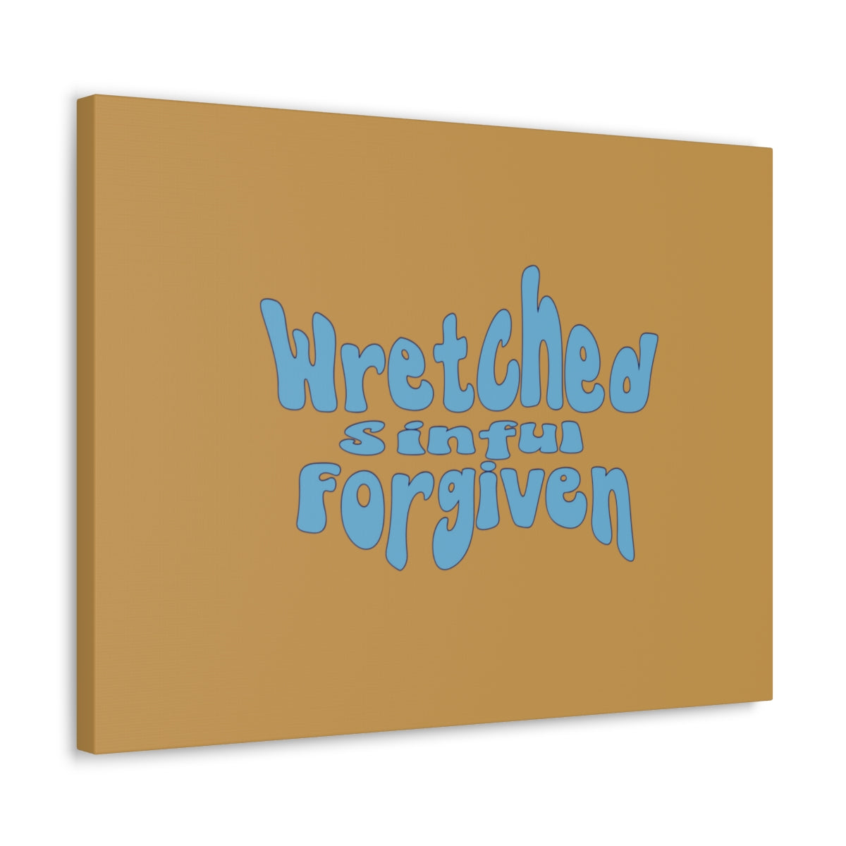 Scripture Walls Sinful But Forgiven Orange Luke 6:37 Bible Canvas Christian Wall Art Ready to Hang Unframed-Express Your Love Gifts