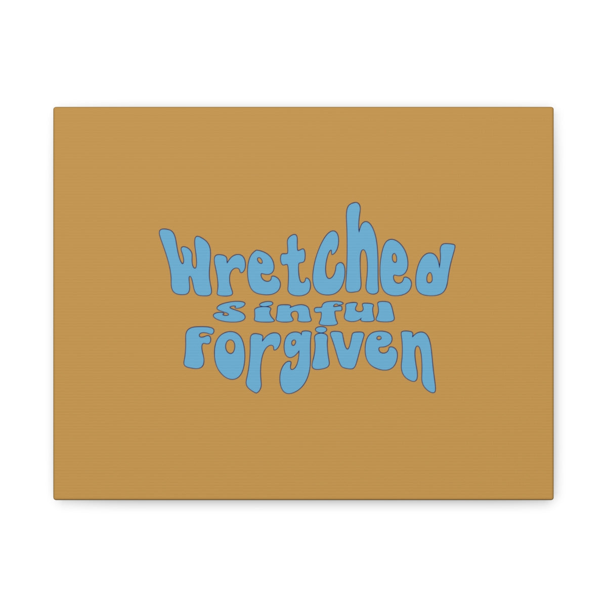 Scripture Walls Sinful But Forgiven Orange Luke 6:37 Bible Canvas Christian Wall Art Ready to Hang Unframed-Express Your Love Gifts