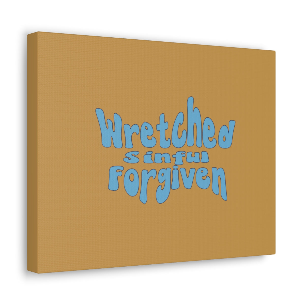 Scripture Walls Sinful But Forgiven Orange Luke 6:37 Bible Canvas Christian Wall Art Ready to Hang Unframed-Express Your Love Gifts