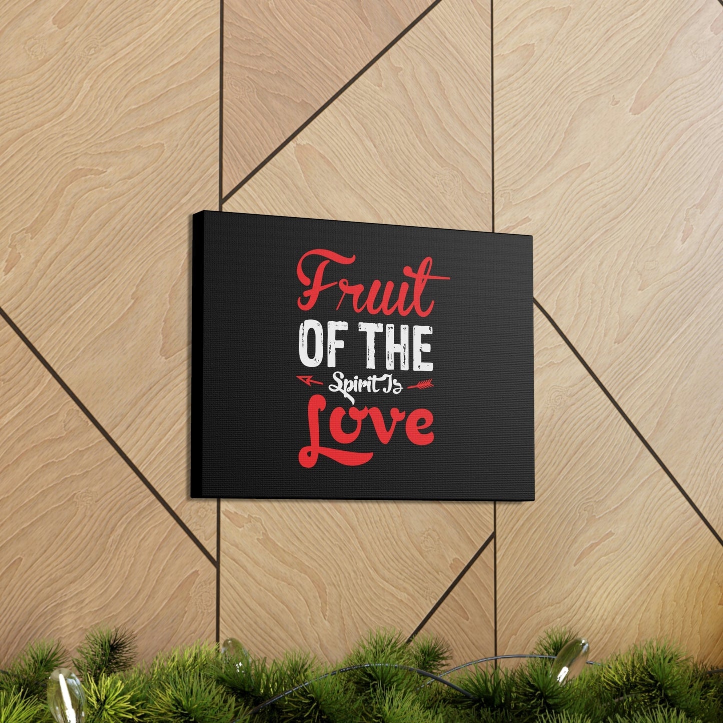 Spirit Of Love Galatians 5:22 Red Christian Wall Art Bible Verse Print Ready to Hang Unframed-Express Your Love Gifts