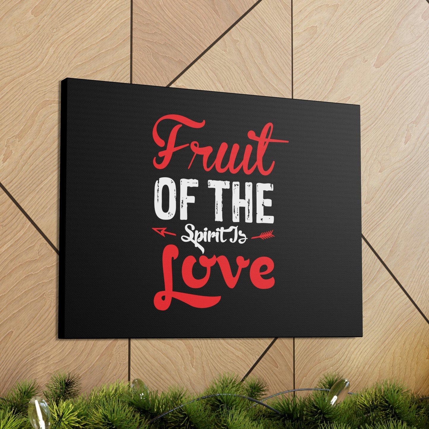 Spirit Of Love Galatians 5:22 Red Christian Wall Art Bible Verse Print Ready to Hang Unframed-Express Your Love Gifts