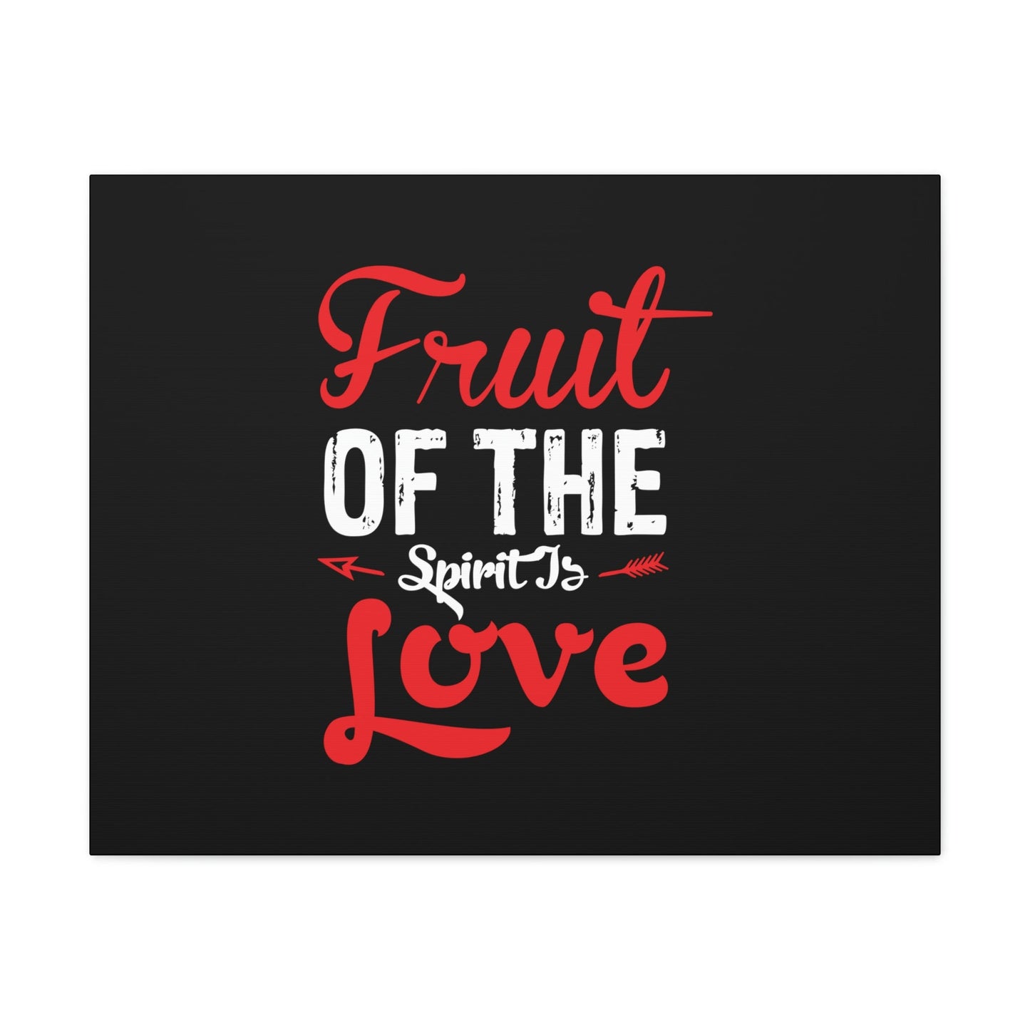 Spirit Of Love Galatians 5:22 Red Christian Wall Art Bible Verse Print Ready to Hang Unframed-Express Your Love Gifts