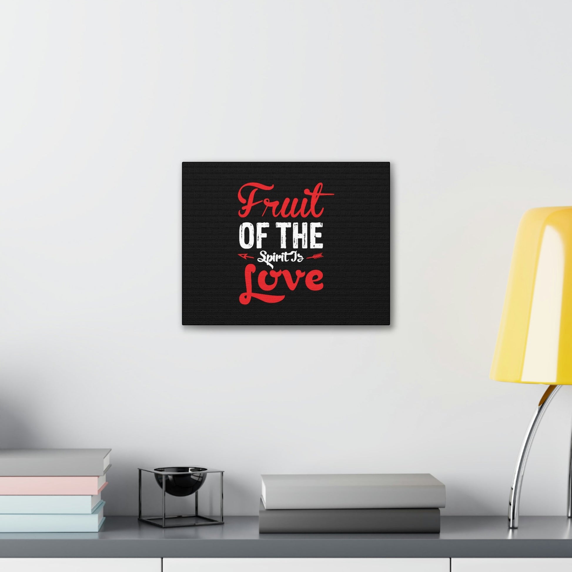 Spirit Of Love Galatians 5:22 Red Christian Wall Art Bible Verse Print Ready to Hang Unframed-Express Your Love Gifts