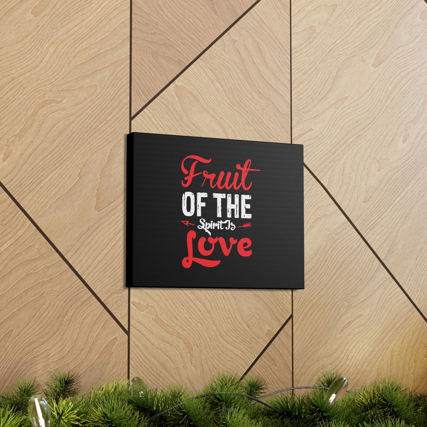 Spirit Of Love Galatians 5:22 Red Christian Wall Art Bible Verse Print Ready to Hang Unframed-Express Your Love Gifts