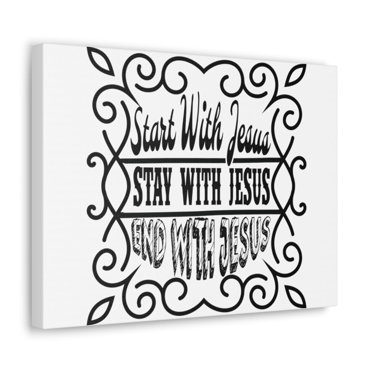 Scripture Walls Start With Jesus 2 Corinthians 5:17 Christian Wall Art Print Ready to Hang Unframed-Express Your Love Gifts