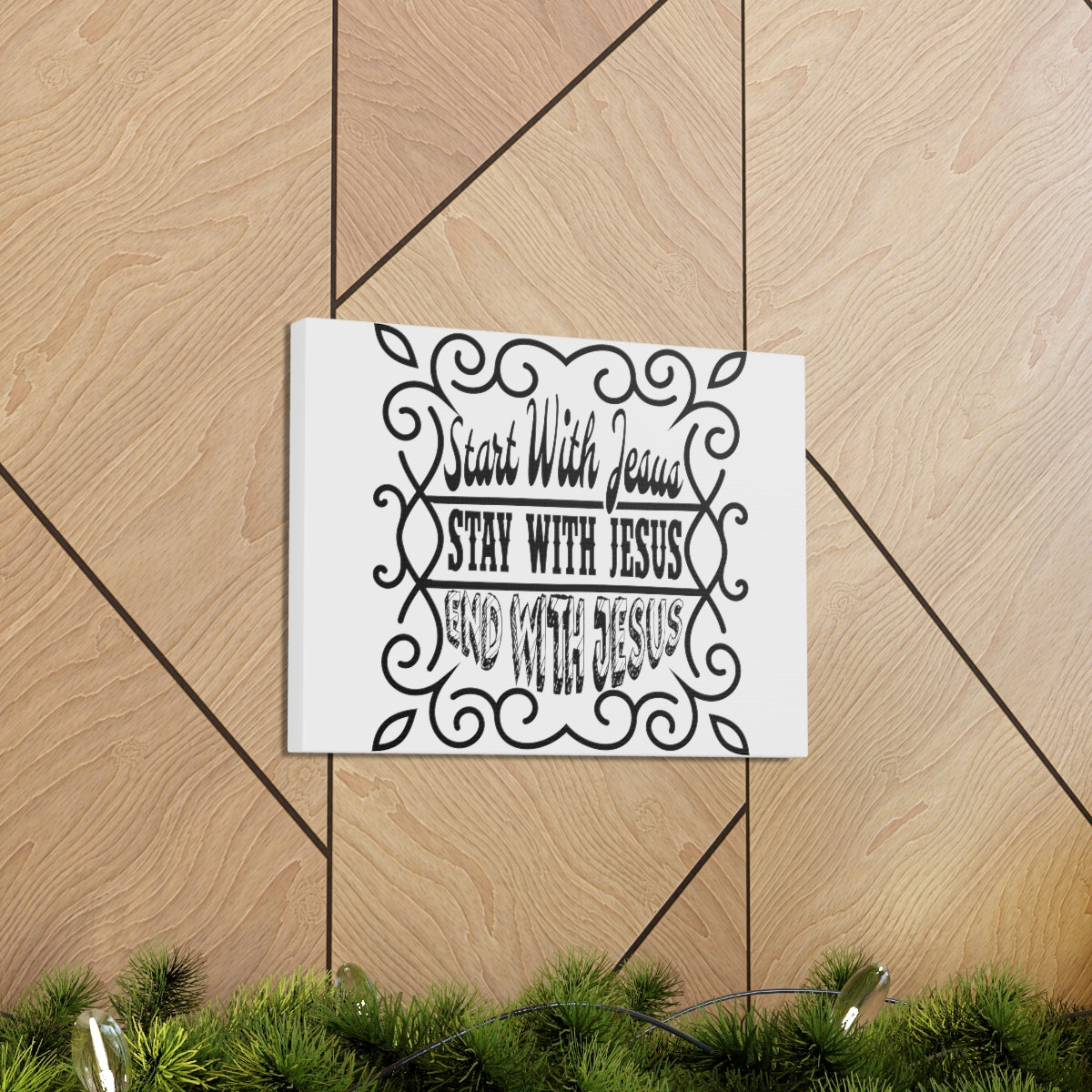 Scripture Walls Start With Jesus 2 Corinthians 5:17 Christian Wall Art Print Ready to Hang Unframed-Express Your Love Gifts