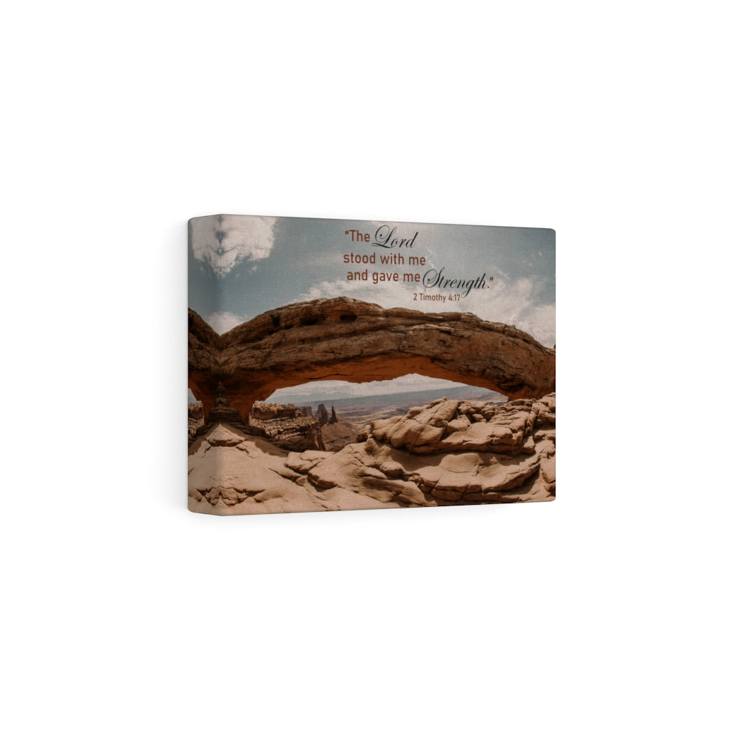 Stood With Me 2 Timothy 4:17 Bible Verse Canvas Christian Wall Art Ready to Hang Unframed-Express Your Love Gifts