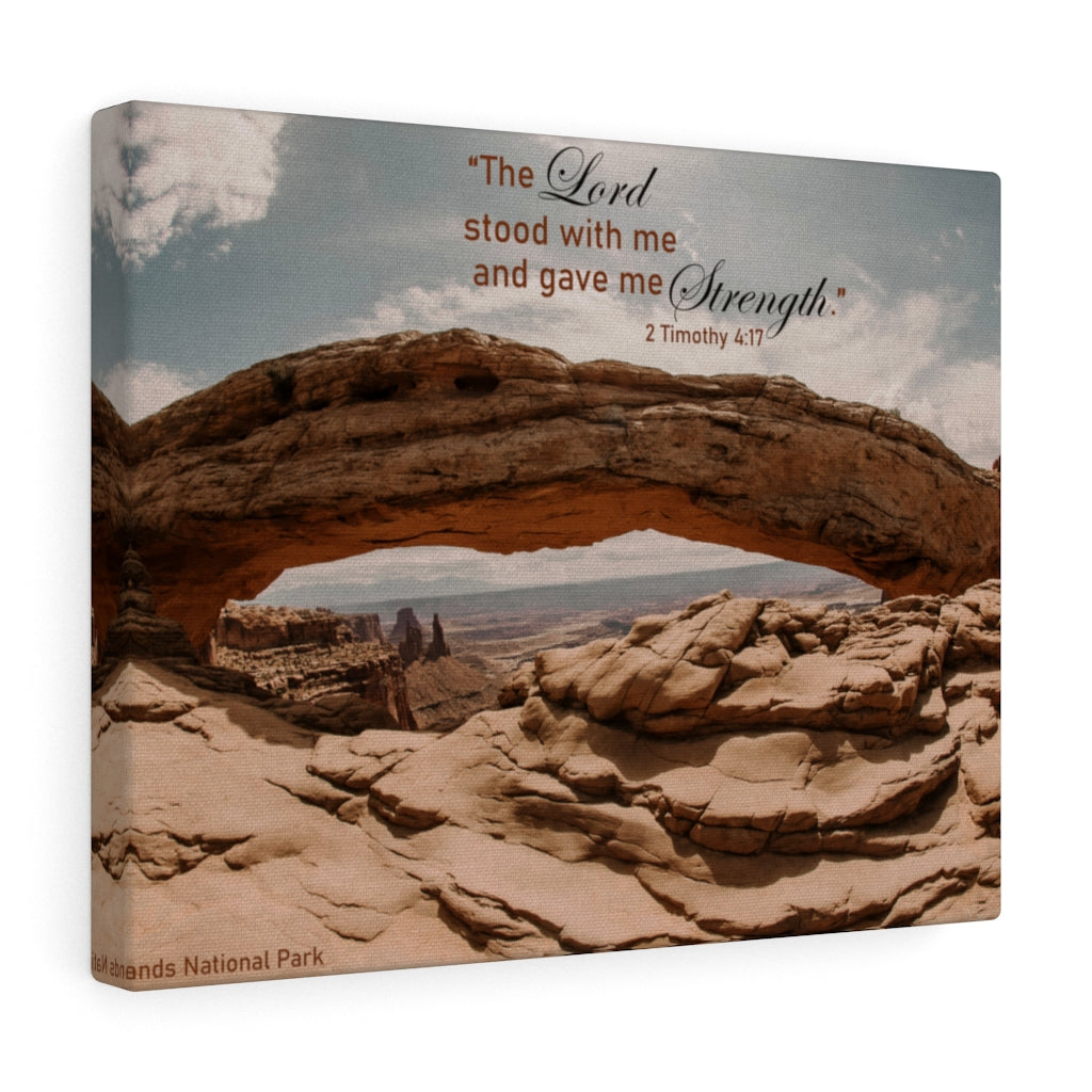 Stood With Me 2 Timothy 4:17 Bible Verse Canvas Christian Wall Art Ready to Hang Unframed-Express Your Love Gifts