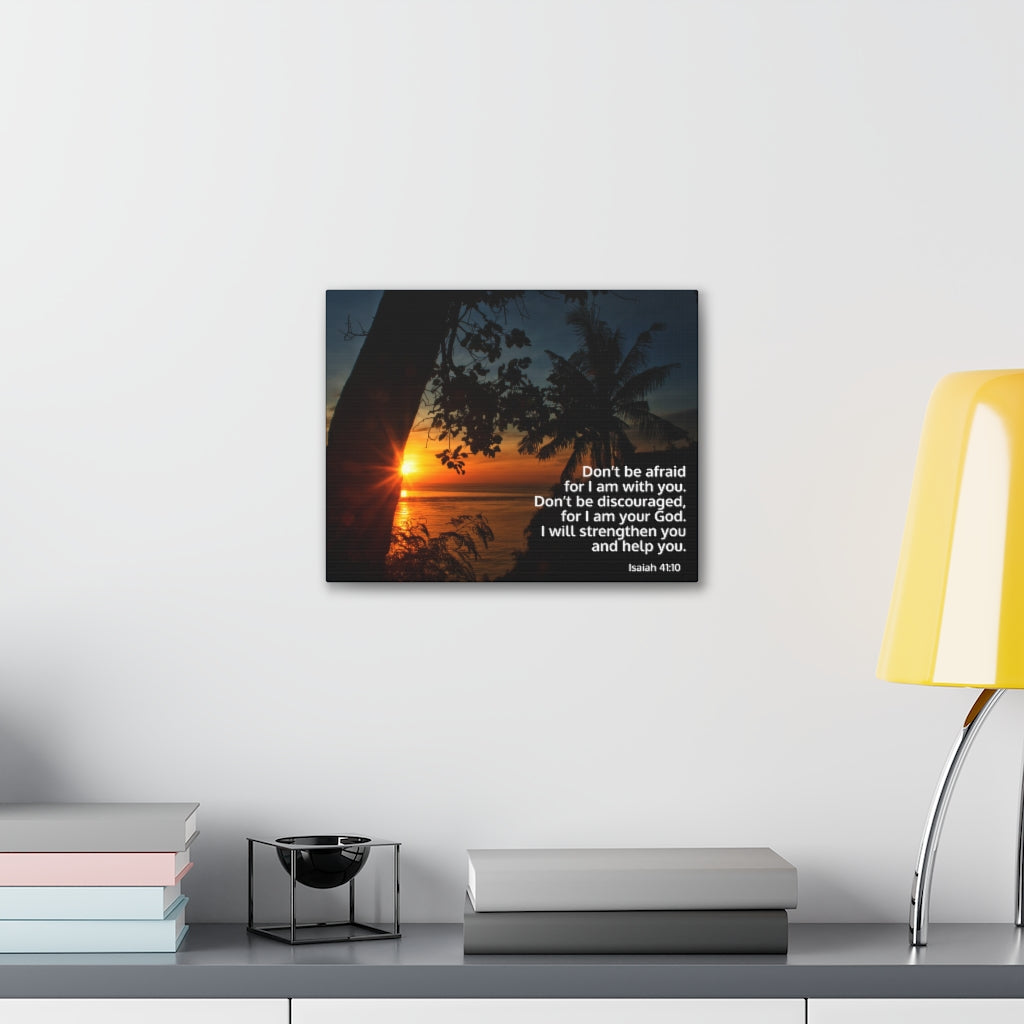 Scripture Walls Strengthen You Isaiah 41:10 Bible Verse Canvas Christian Wall Art Ready to Hang Unframed-Express Your Love Gifts