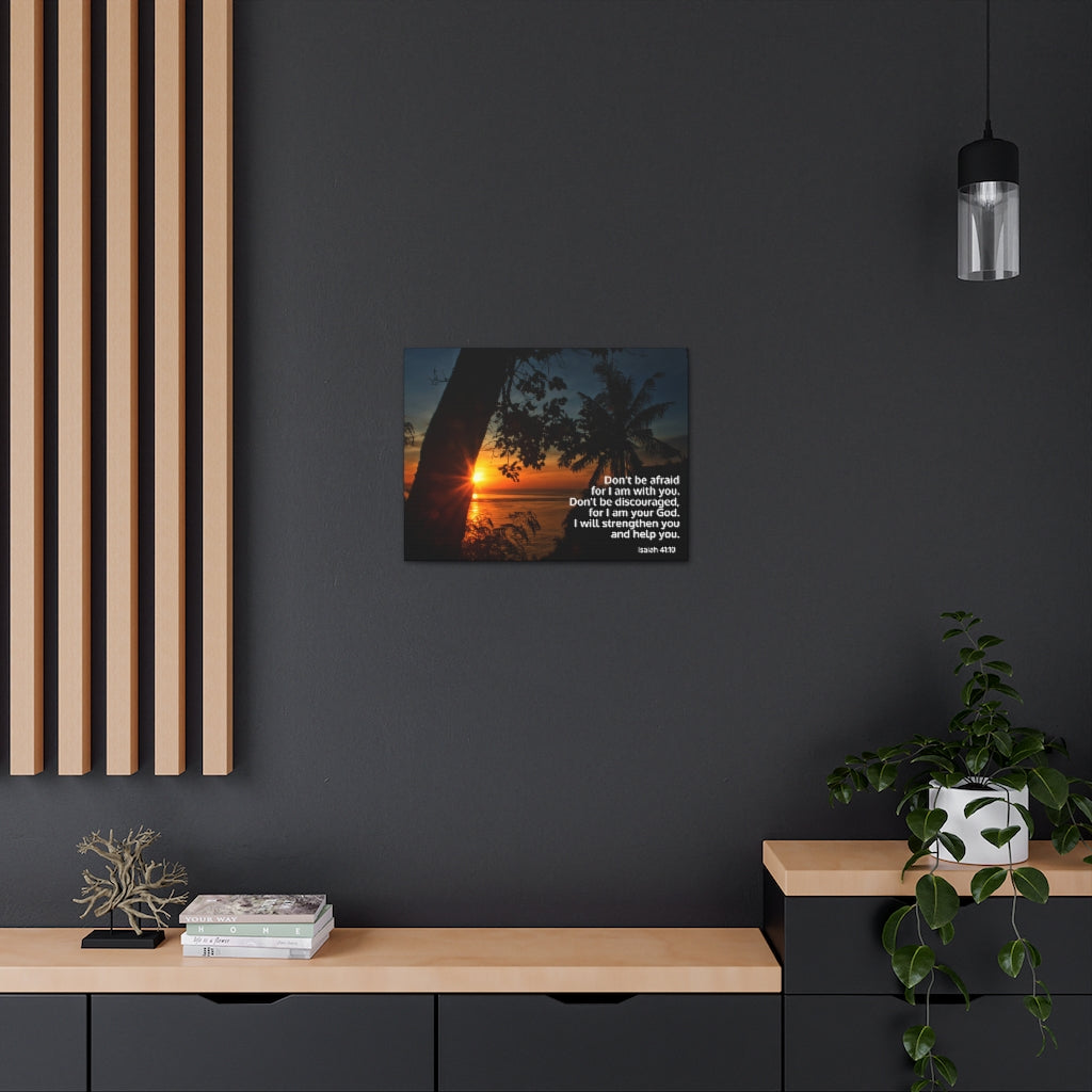 Scripture Walls Strengthen You Isaiah 41:10 Bible Verse Canvas Christian Wall Art Ready to Hang Unframed-Express Your Love Gifts