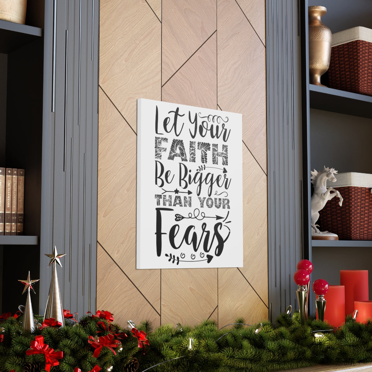 Scripture Walls Than Your Fears Hebrews 13:6 Christian Wall Art Print Ready to Hang Unframed-Express Your Love Gifts