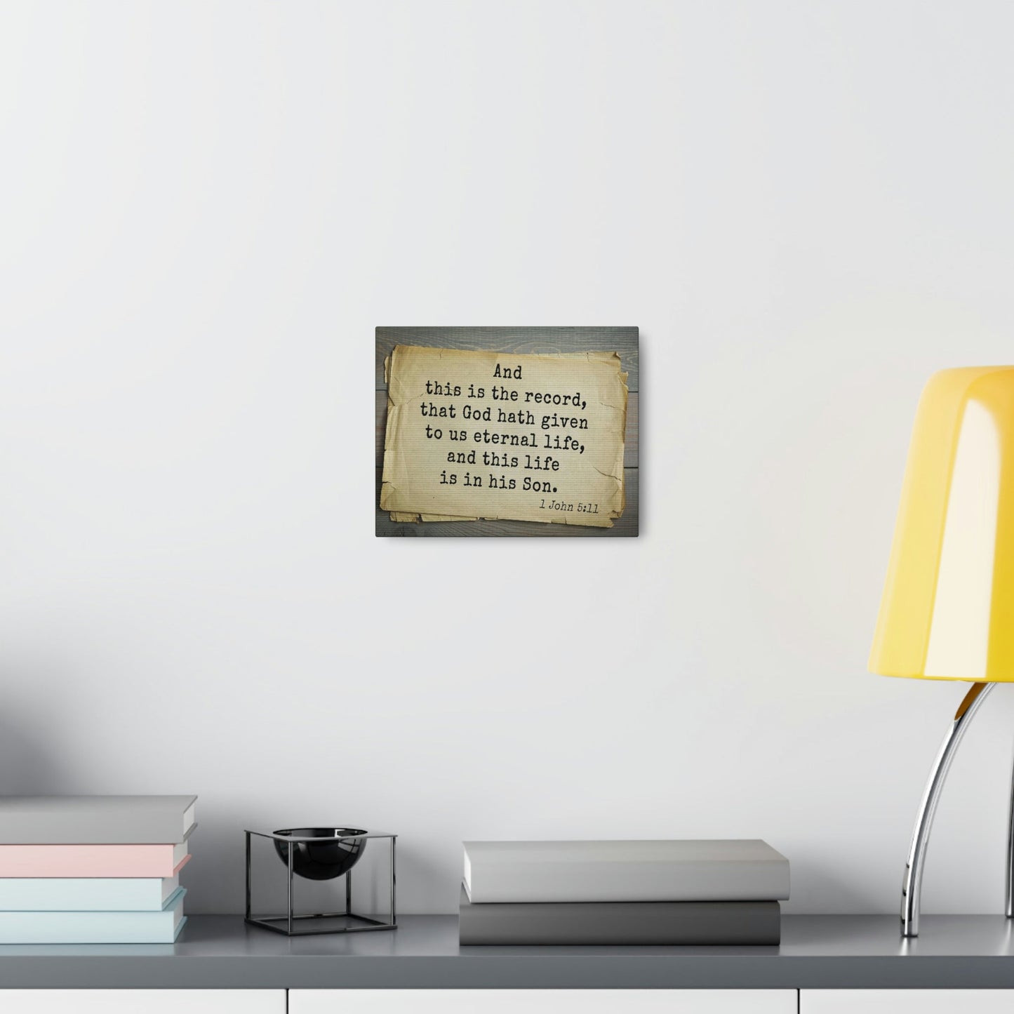 Scripture Walls That God Hath Given 1 John 5:11Bible Verse Canvas Christian Wall Art Bible Verse Print Ready To Hang Unframed-Express Your Love Gifts