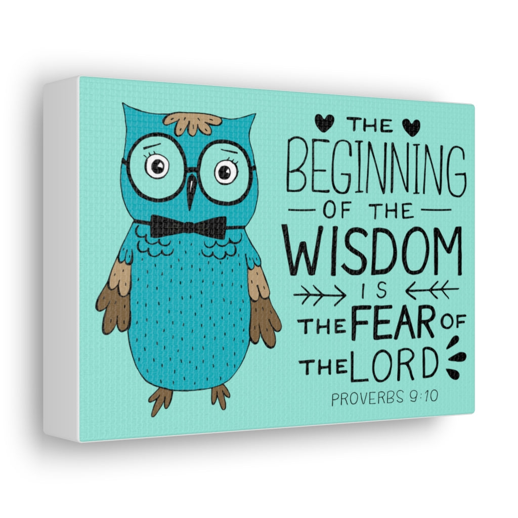 The Beginning Of The Wisdom Proverbs 9:10 Bible Verse Canvas Christian Wall Art Ready To Hang Unframed-Express Your Love Gifts