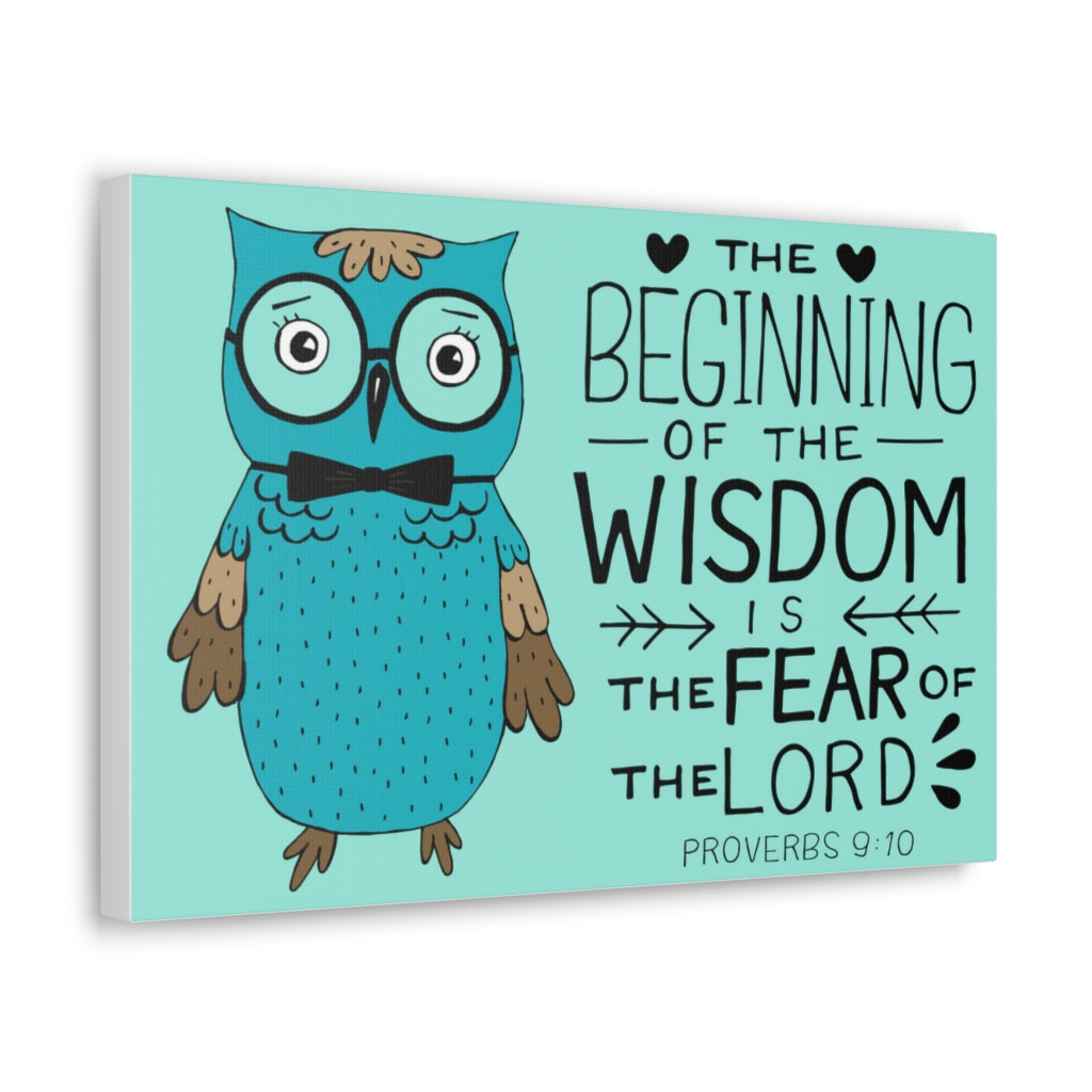 The Beginning Of The Wisdom Proverbs 9:10 Bible Verse Canvas Christian Wall Art Ready To Hang Unframed-Express Your Love Gifts