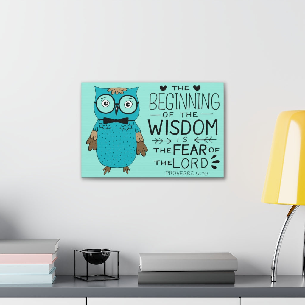 The Beginning Of The Wisdom Proverbs 9:10 Bible Verse Canvas Christian Wall Art Ready To Hang Unframed-Express Your Love Gifts