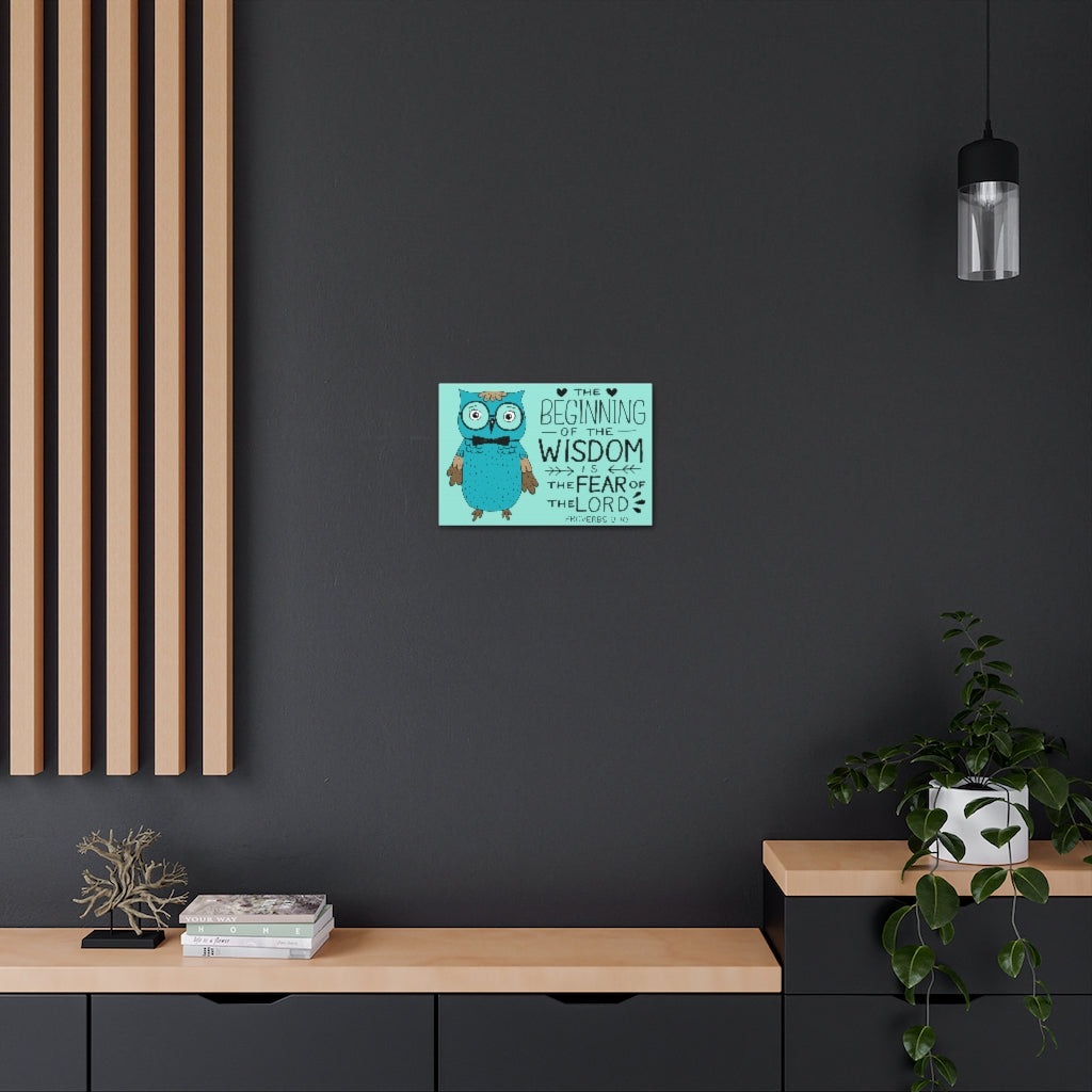 The Beginning Of The Wisdom Proverbs 9:10 Bible Verse Canvas Christian Wall Art Ready To Hang Unframed-Express Your Love Gifts