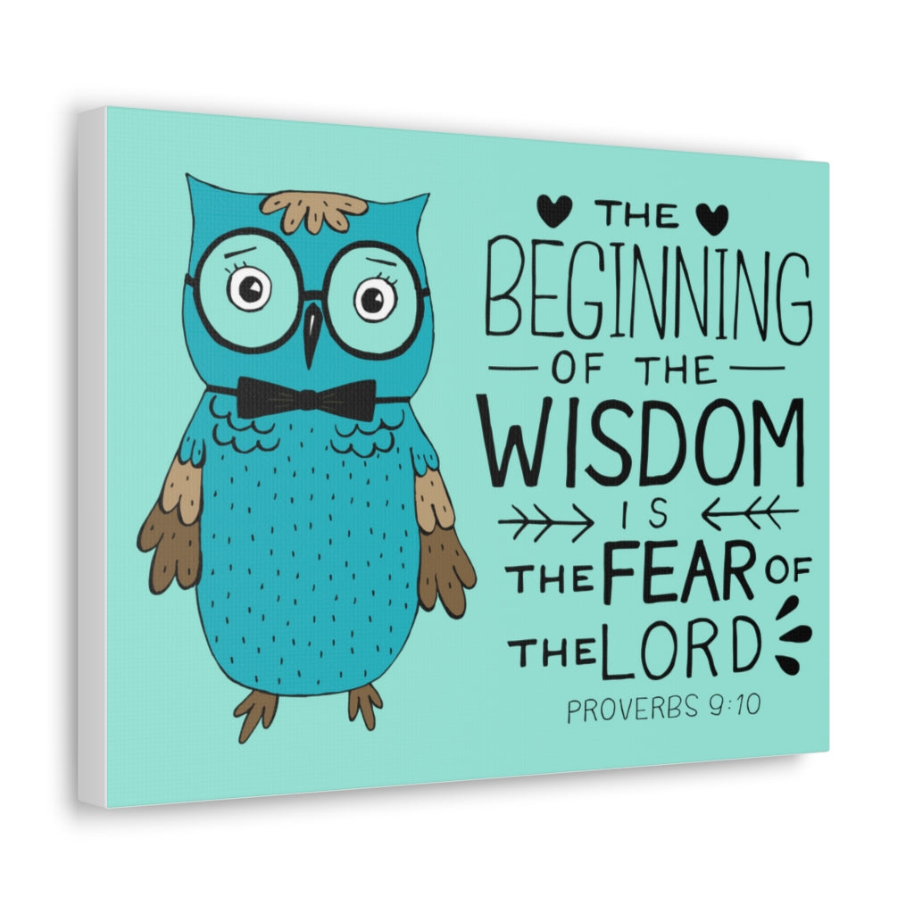 The Beginning Of The Wisdom Proverbs 9:10 Bible Verse Canvas Christian Wall Art Ready To Hang Unframed-Express Your Love Gifts