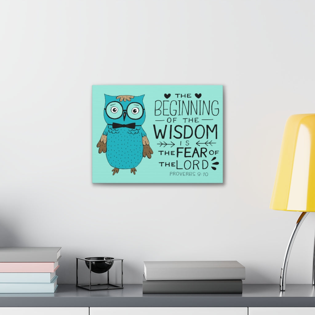 The Beginning Of The Wisdom Proverbs 9:10 Bible Verse Canvas Christian Wall Art Ready To Hang Unframed-Express Your Love Gifts