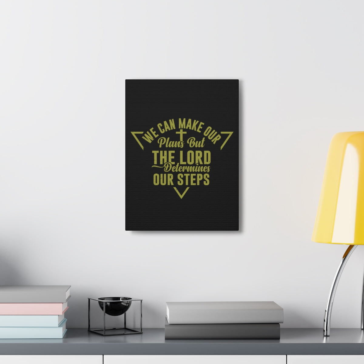 The Lord Determines Psalm 119:105 Christian Wall Art Bible Verse Print Ready to Hang Unframed-Express Your Love Gifts