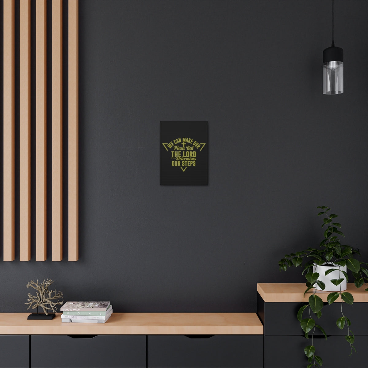 The Lord Determines Psalm 119:105 Christian Wall Art Bible Verse Print Ready to Hang Unframed-Express Your Love Gifts
