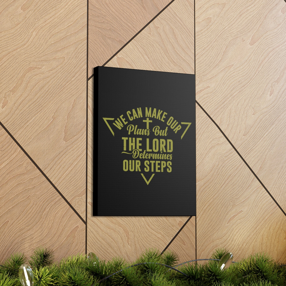 The Lord Determines Psalm 119:105 Christian Wall Art Bible Verse Print Ready to Hang Unframed-Express Your Love Gifts